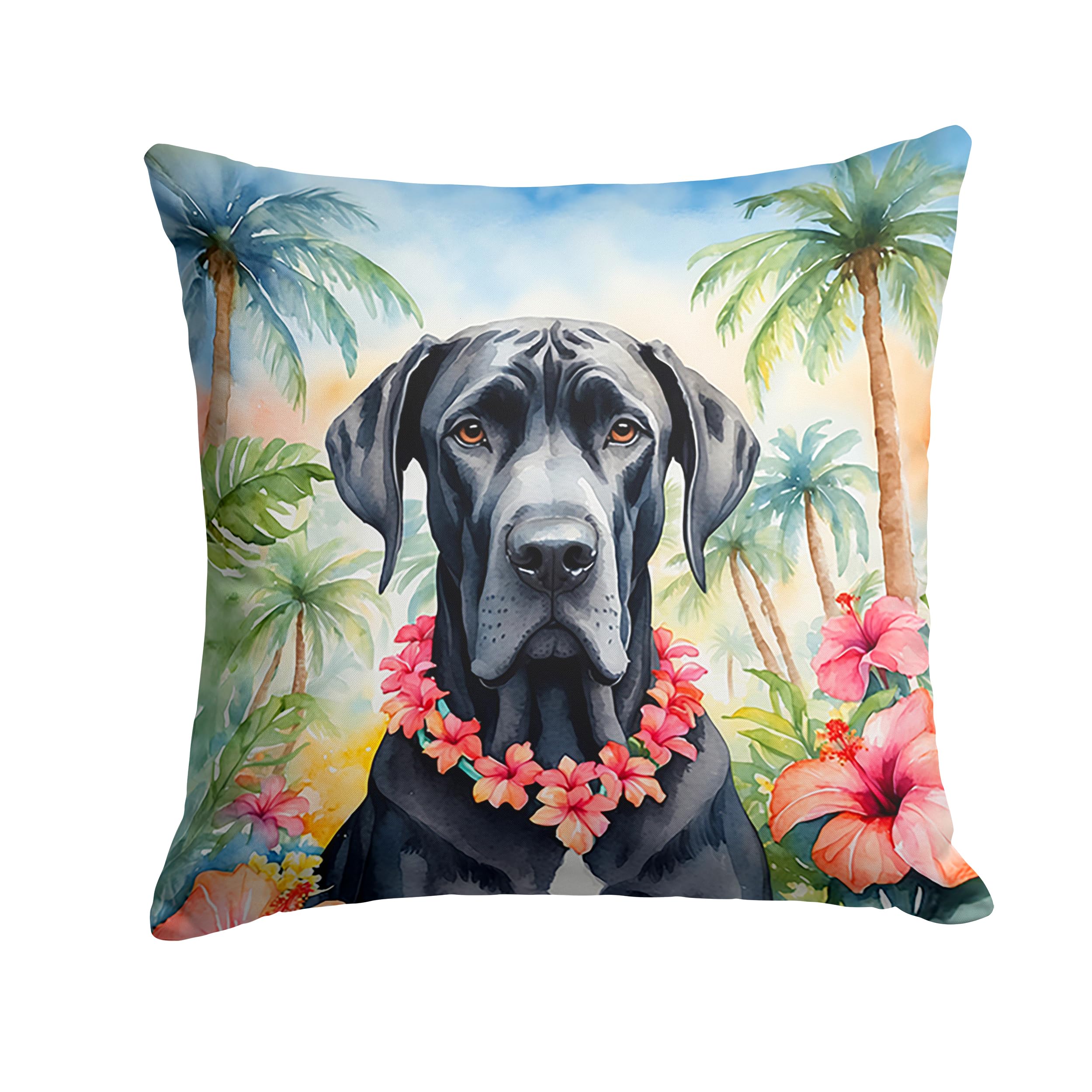 Carolines Treasures Luau Party Decorative Throw Pillow, 14Hx14W, Dane 6445