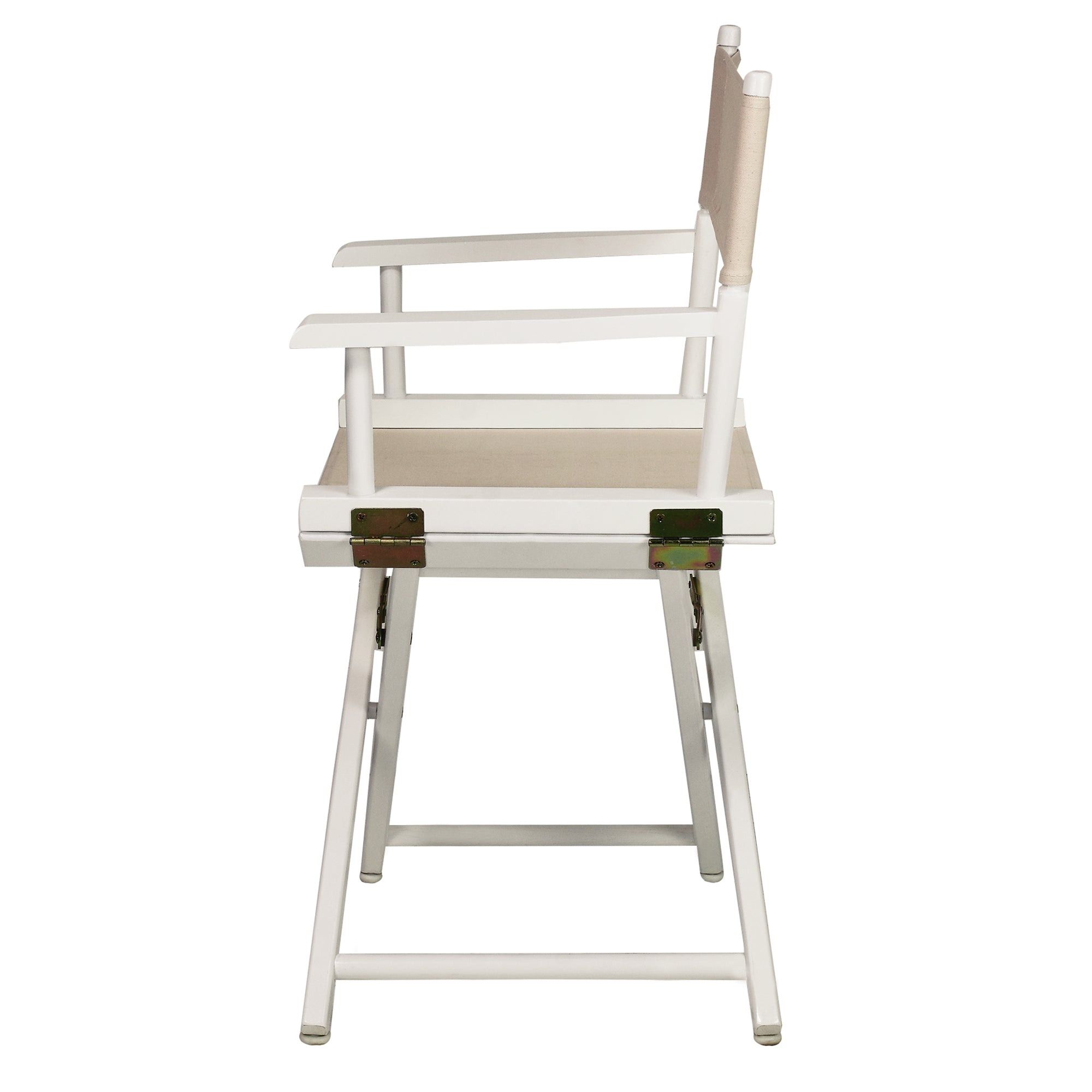 18' Director'S Chair White Frame-Natural/Wheat Canvas