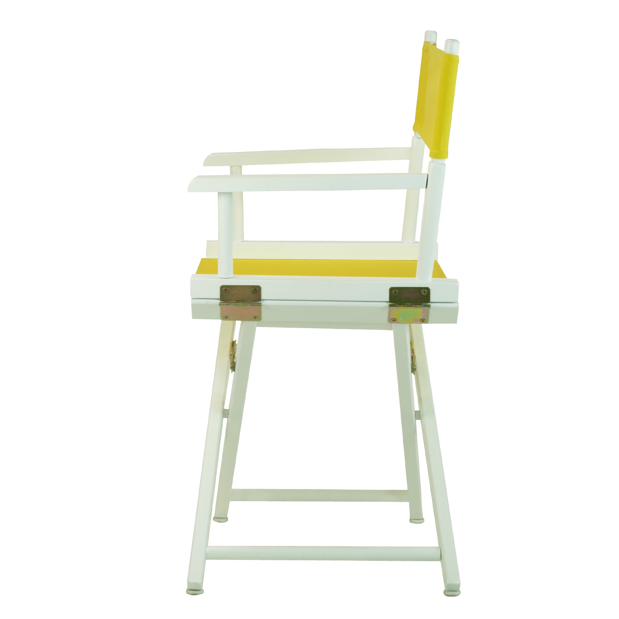18' Director'S Chair White Frame-Yellow Canvas