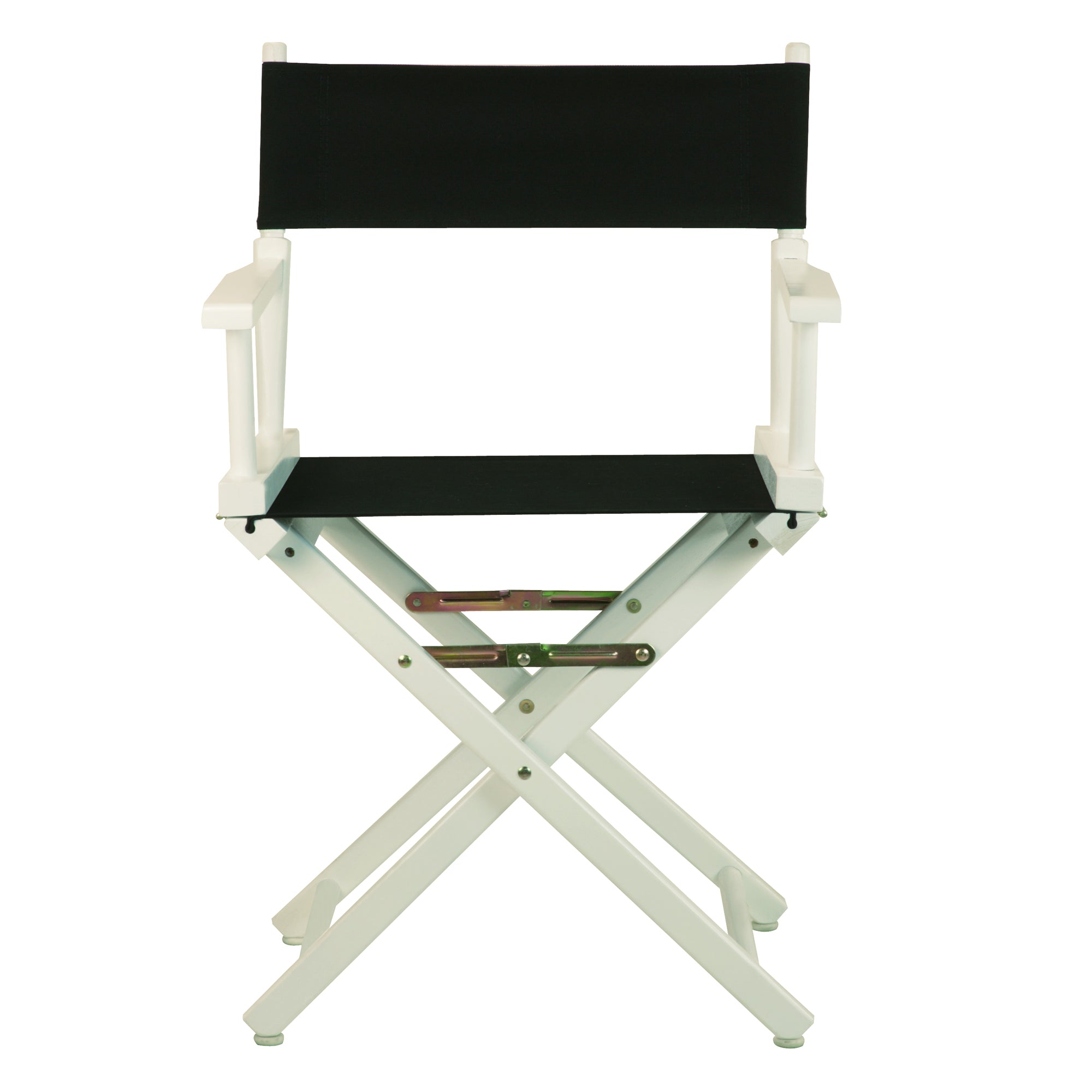 18' Director'S Chair White Frame-Black Canvas