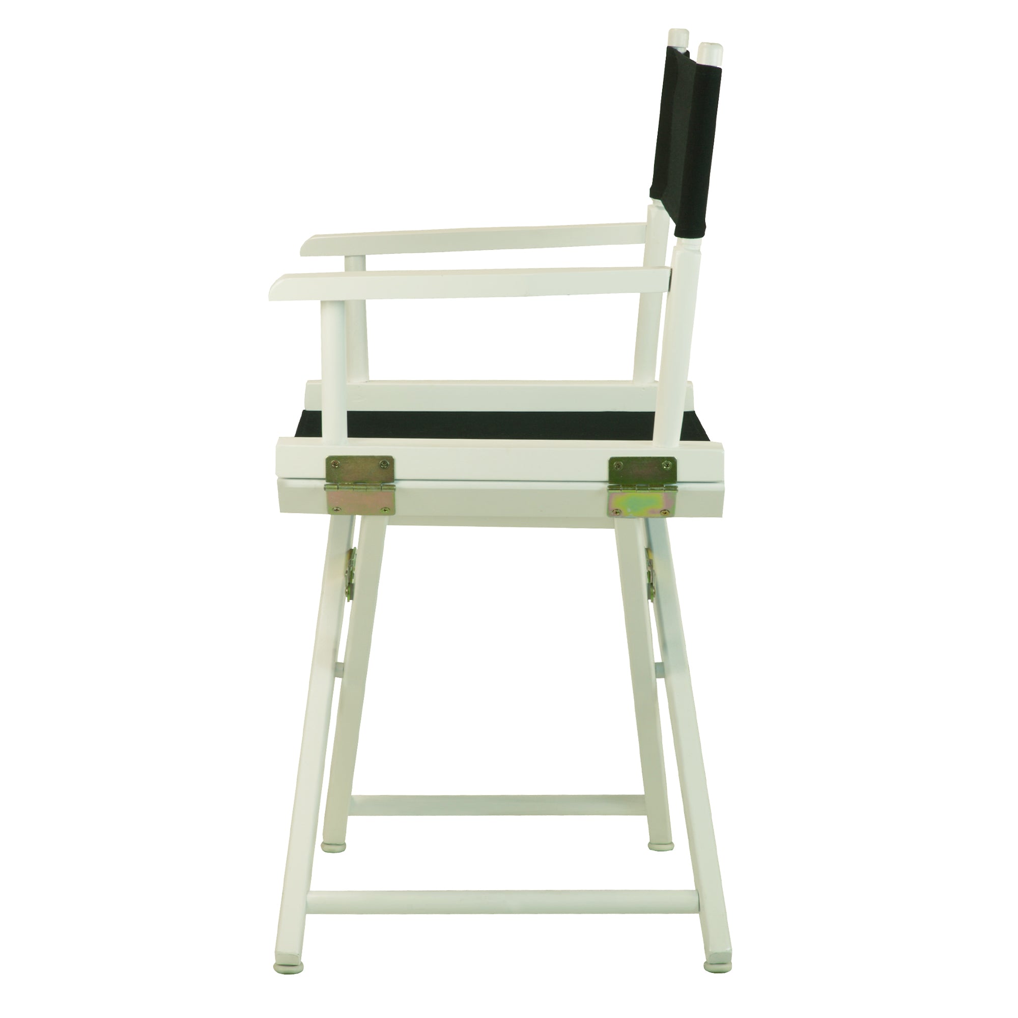 18' Director'S Chair White Frame-Black Canvas