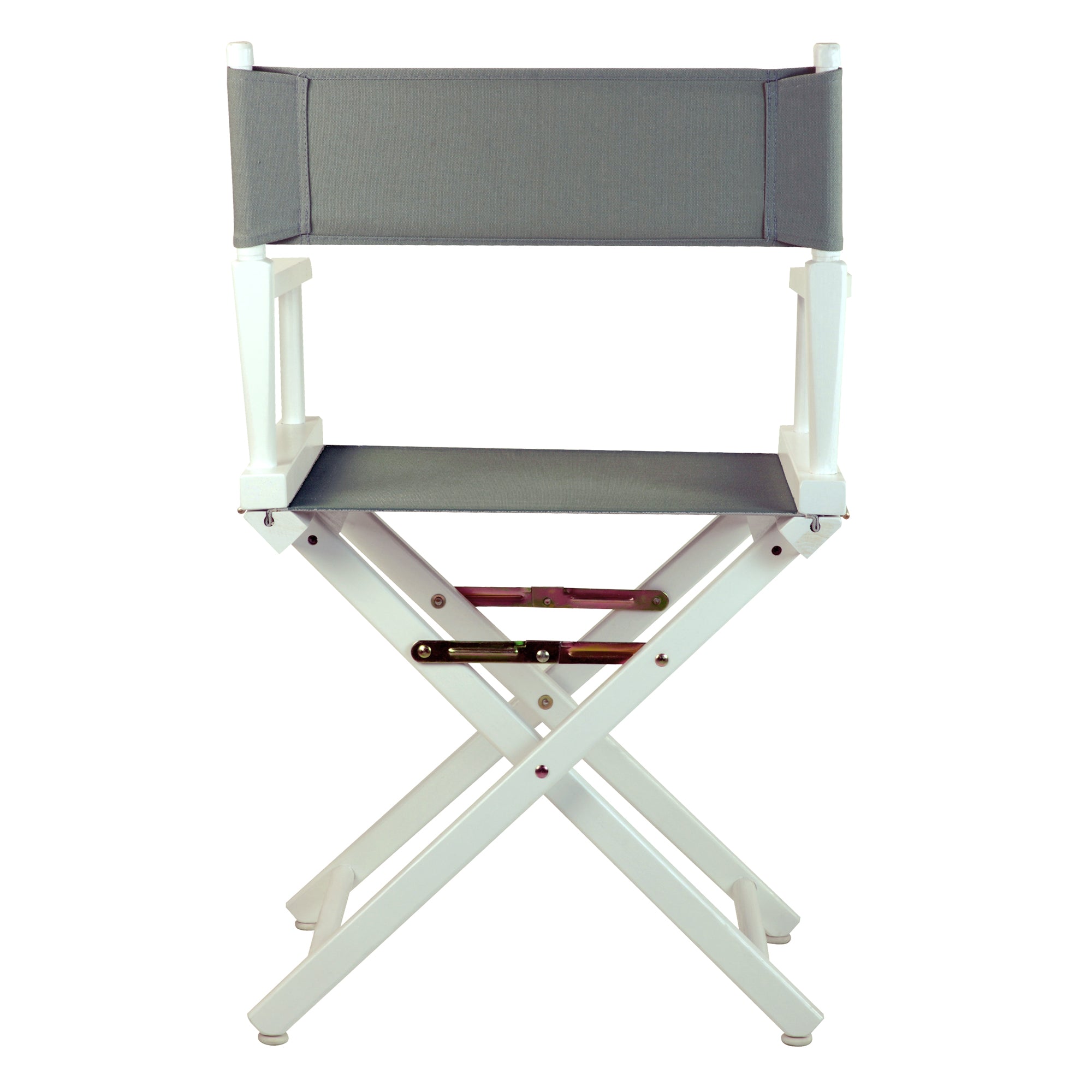 18' Director'S Chair White Frame-Gray Canvas