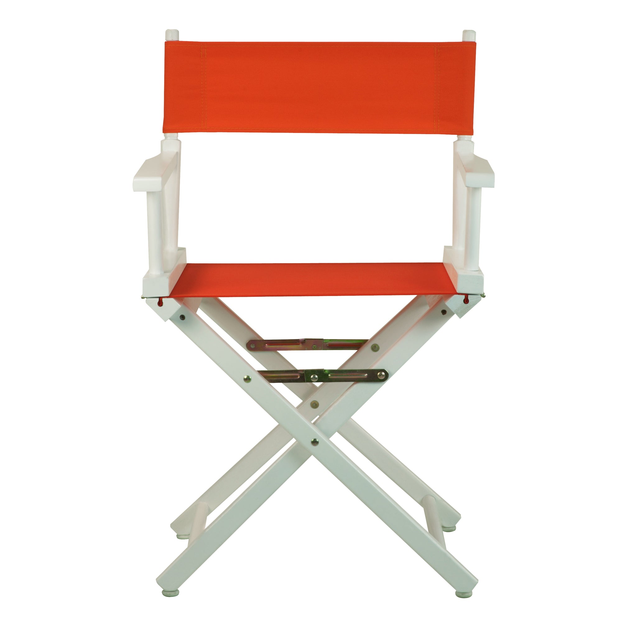 18' Director'S Chair White Frame-Orange Canvas