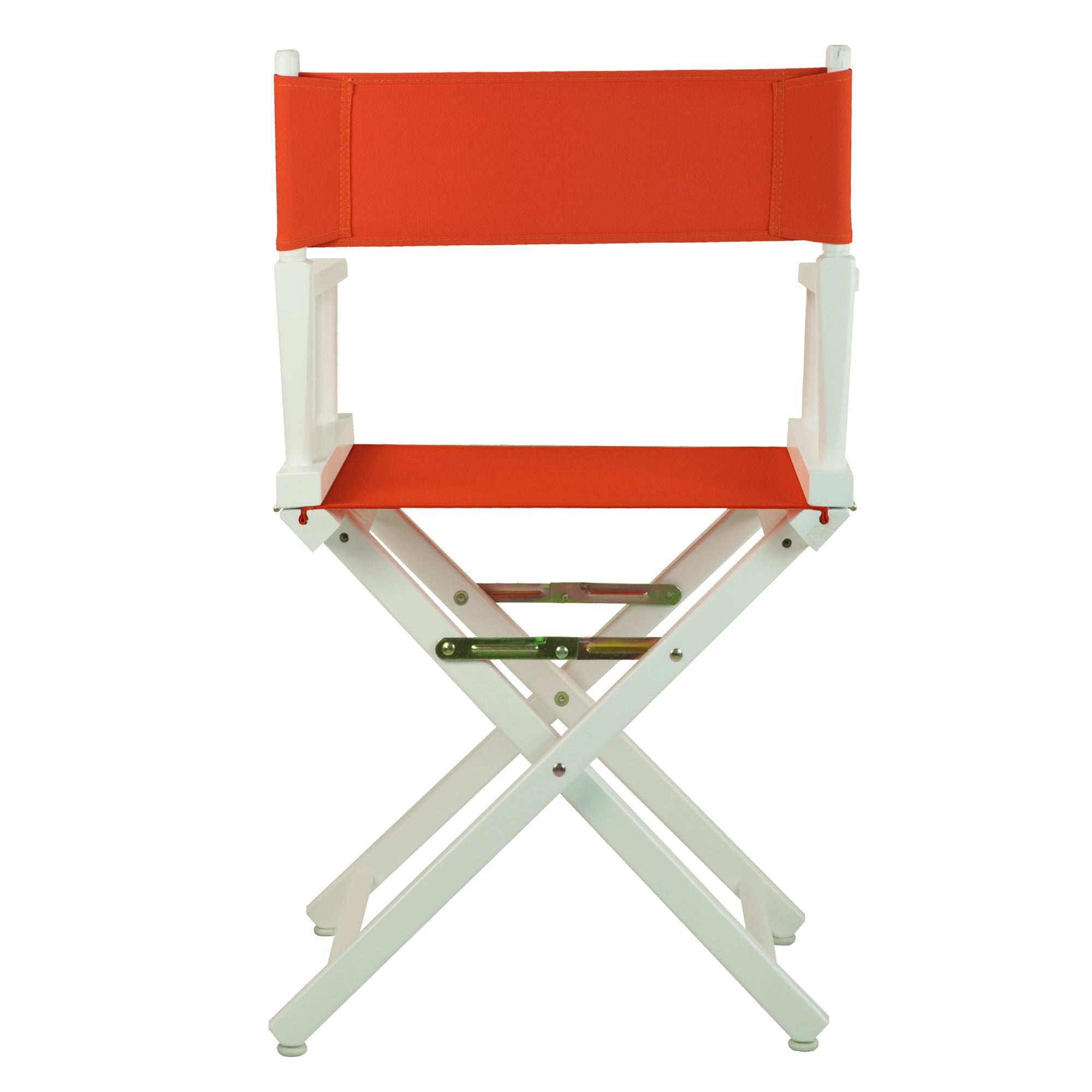 18' Director'S Chair White Frame-Orange Canvas