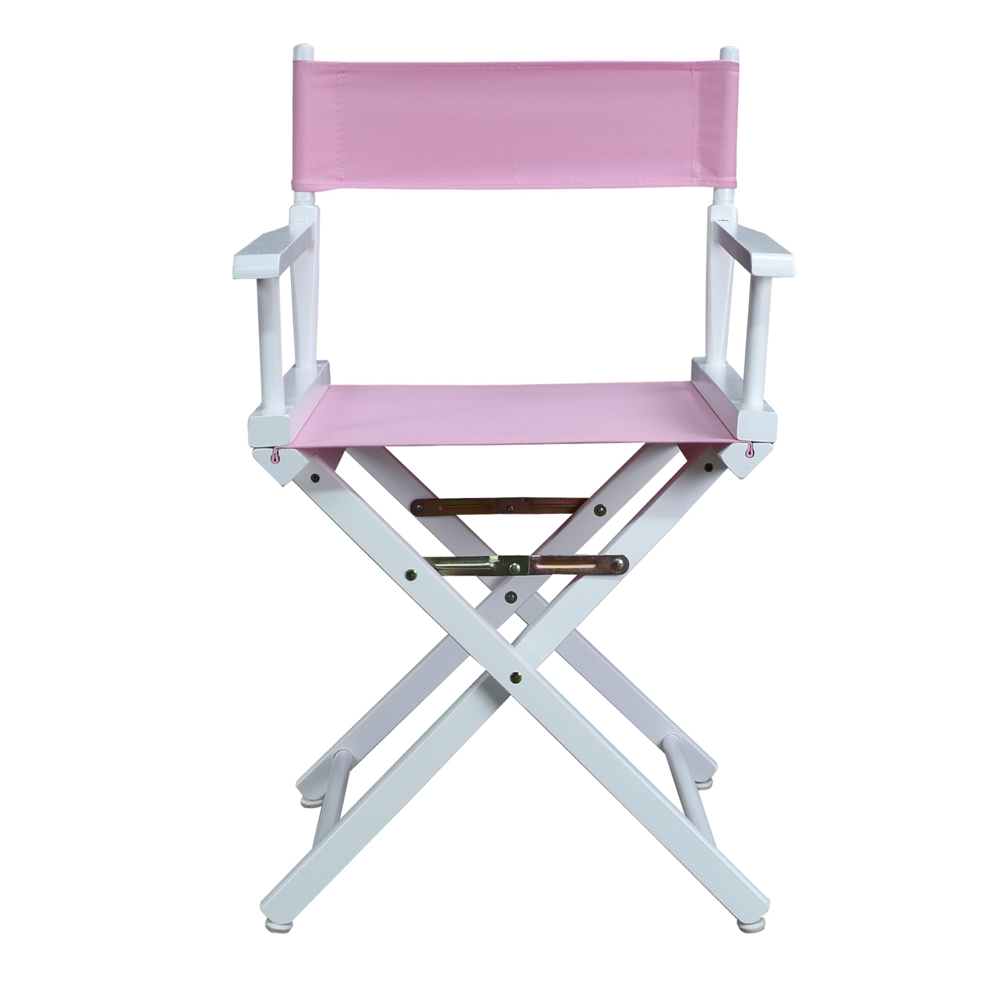 18' Director'S Chair White Frame-Pink Canvas