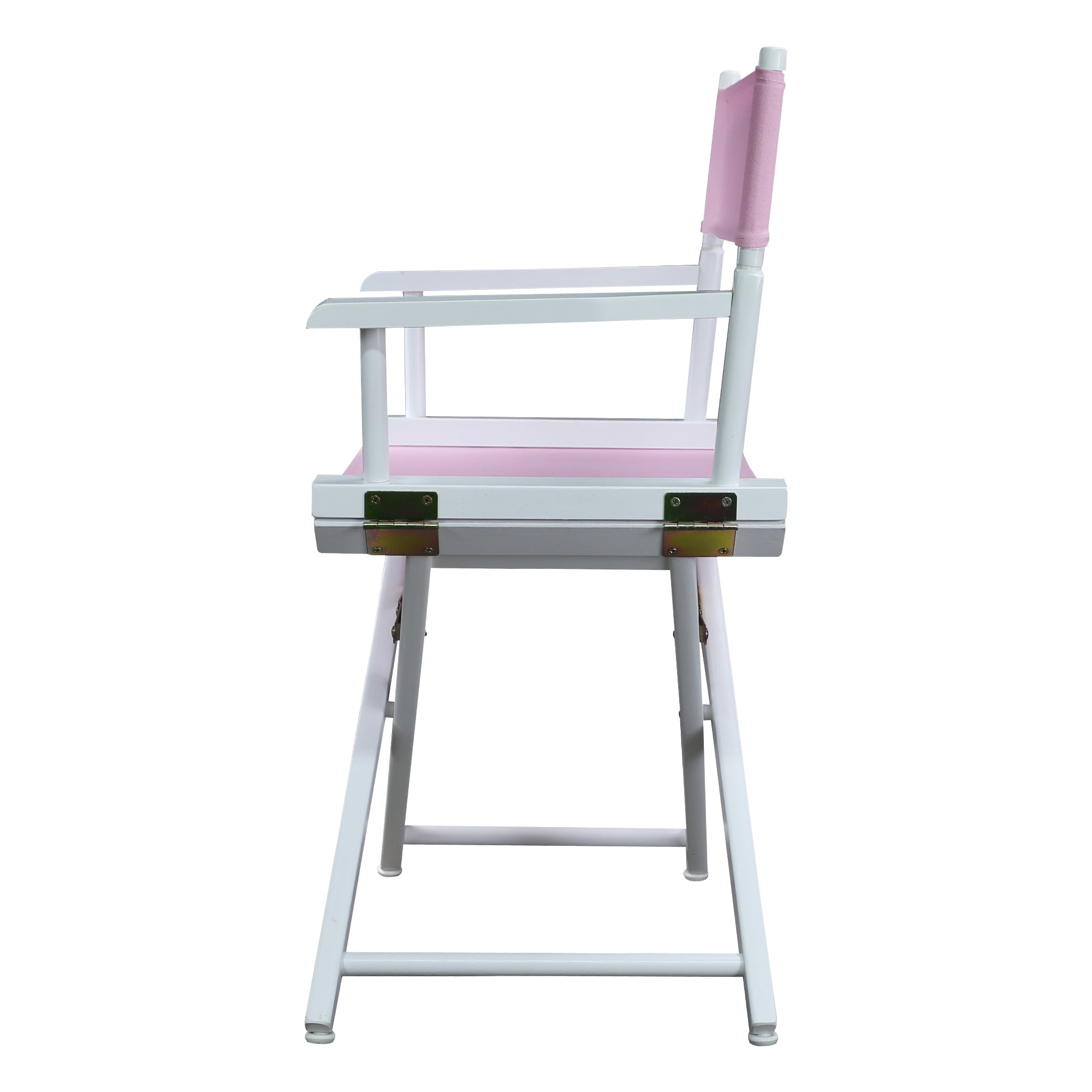 18' Director'S Chair White Frame-Pink Canvas