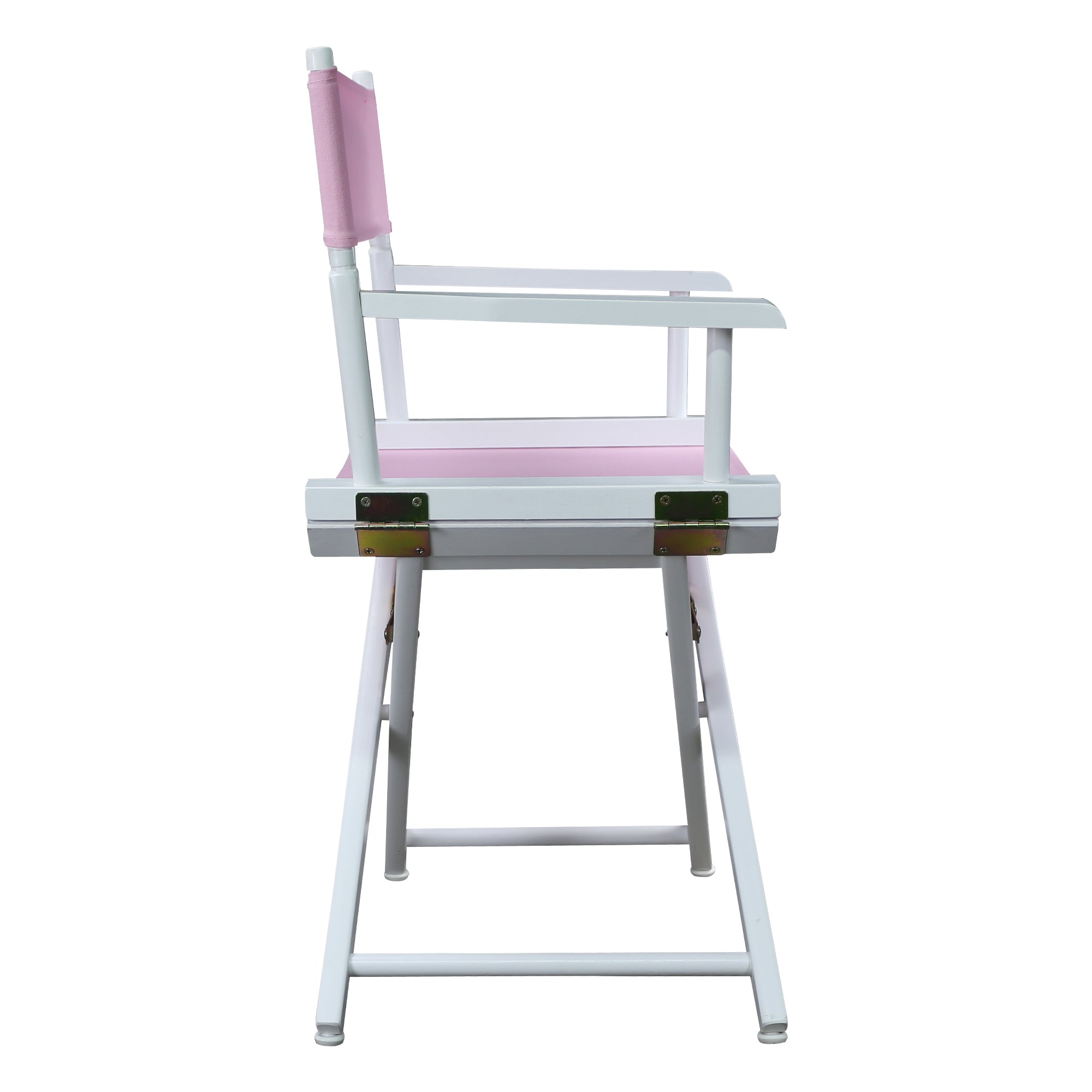 18' Director'S Chair White Frame-Pink Canvas