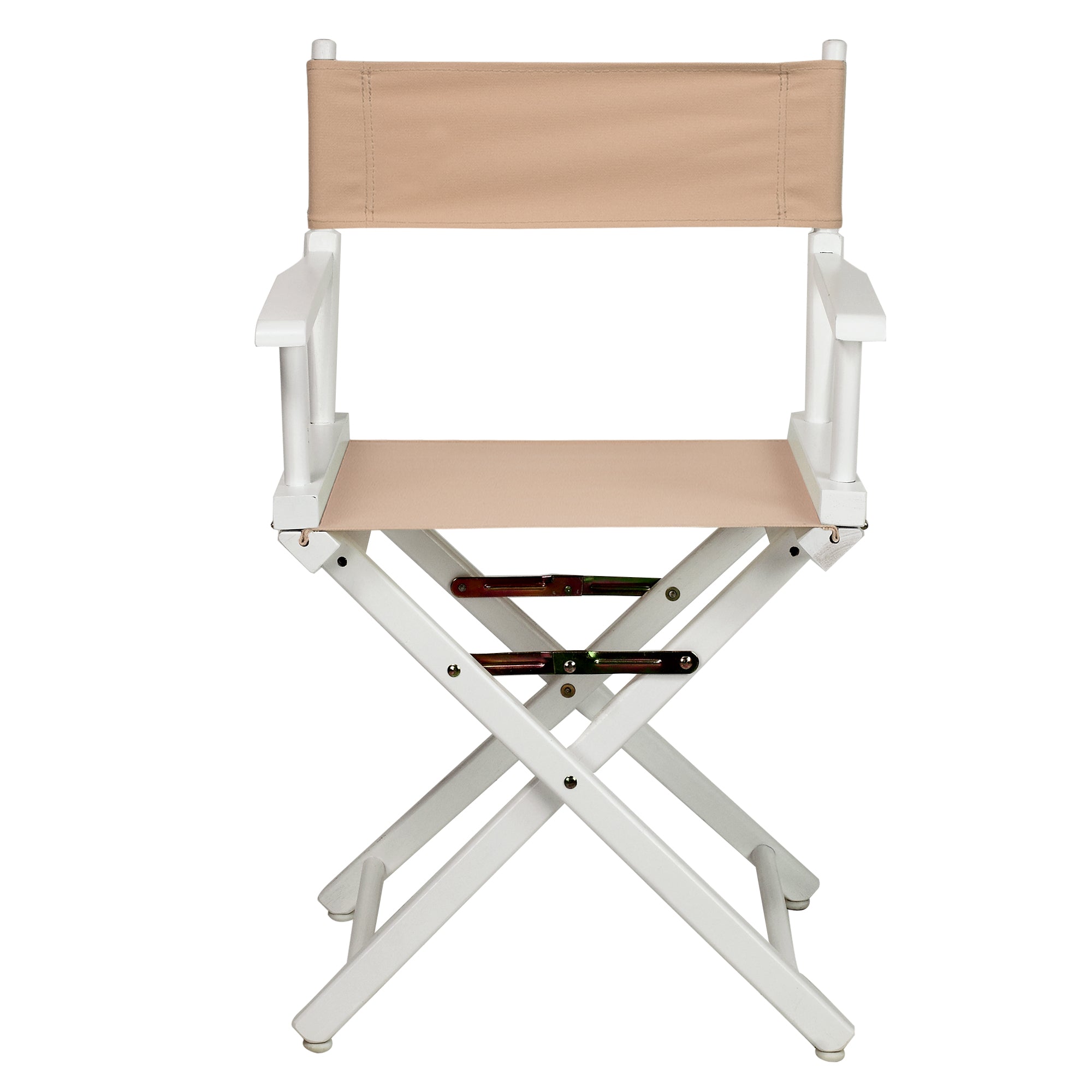 18' Director'S Chair White Frame-Tan Canvas