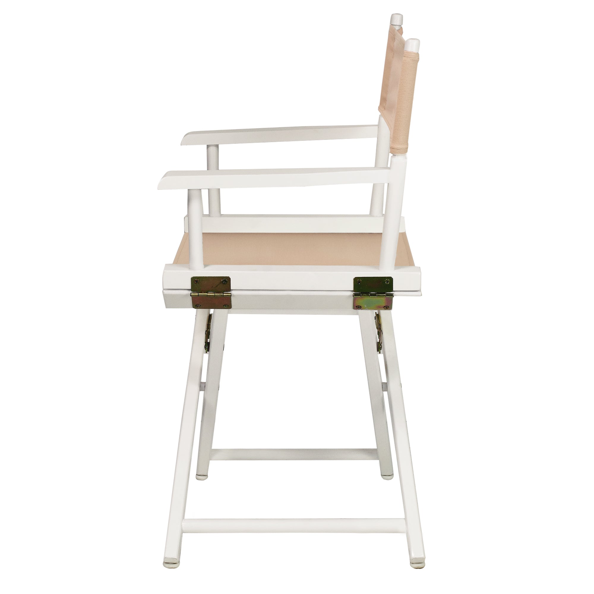 18' Director'S Chair White Frame-Tan Canvas