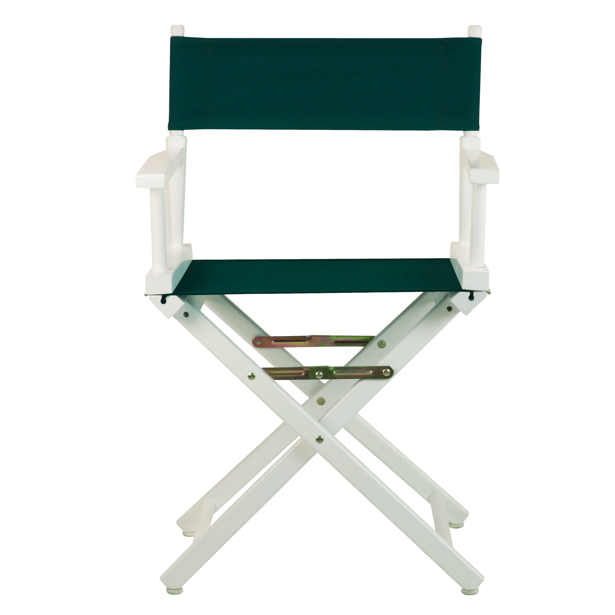 18' Director'S Chair White Frame-Hunter Green Canvas
