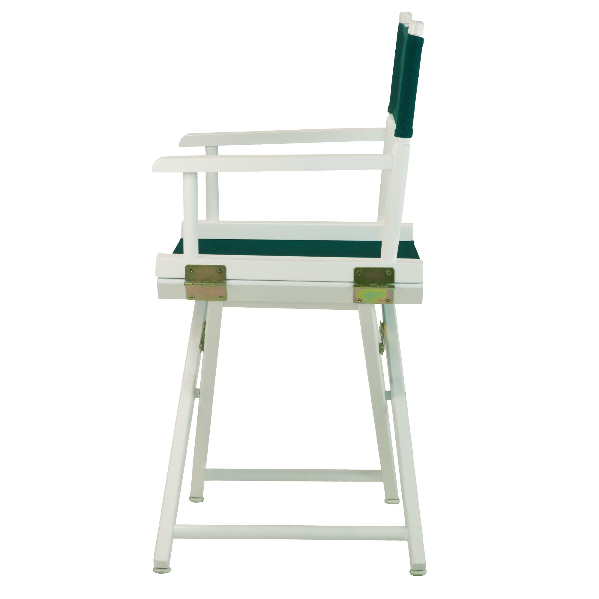 18' Director'S Chair White Frame-Hunter Green Canvas