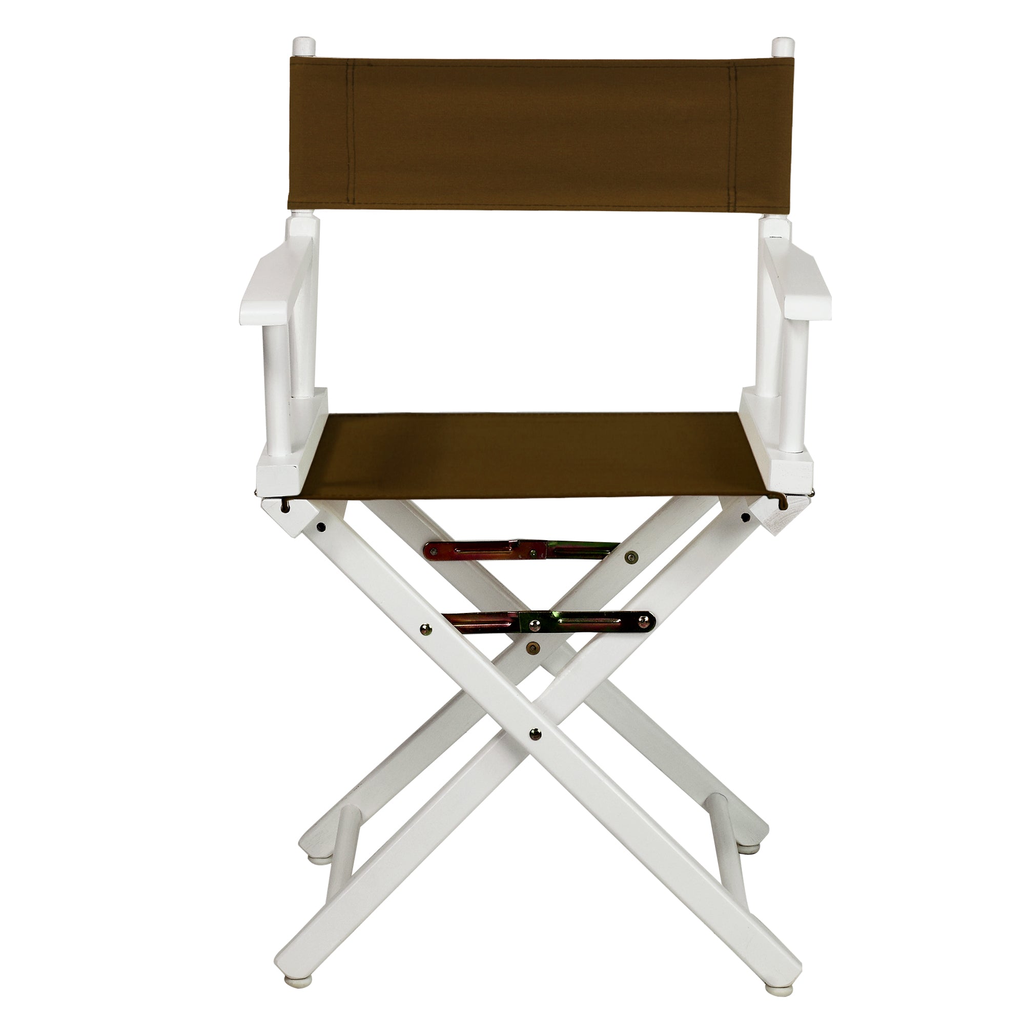 18' Director'S Chair White Frame-Brown Canvas