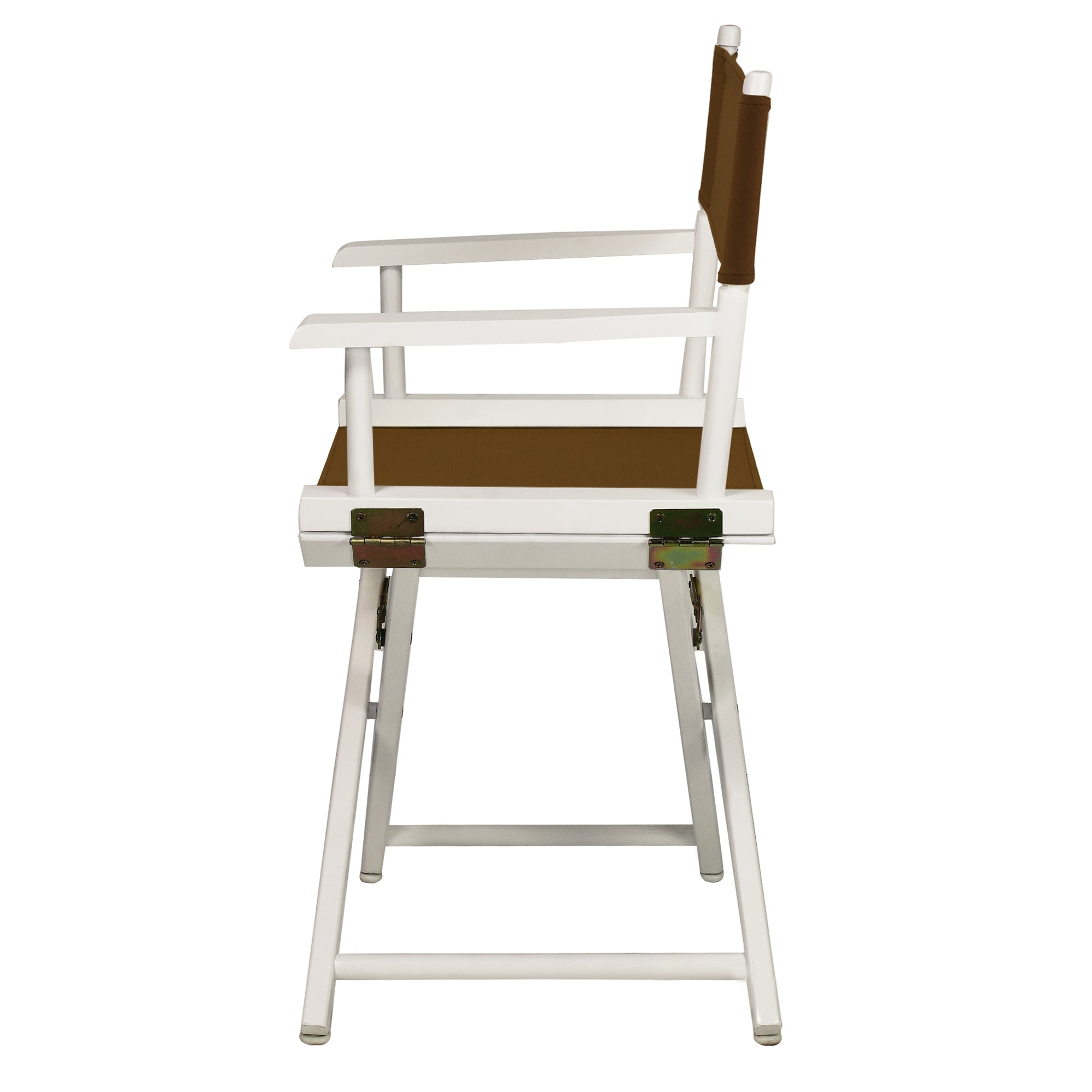18' Director'S Chair White Frame-Brown Canvas