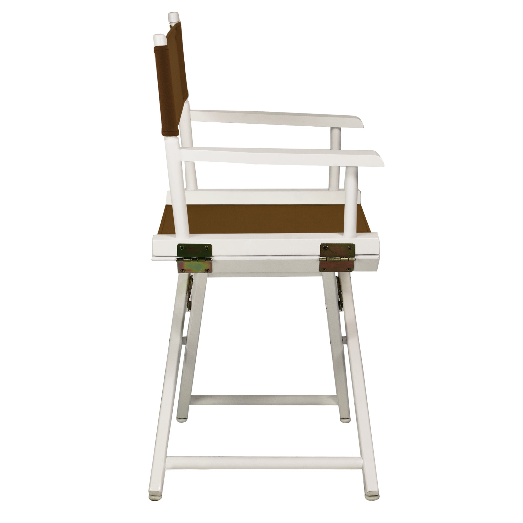 18' Director'S Chair White Frame-Brown Canvas