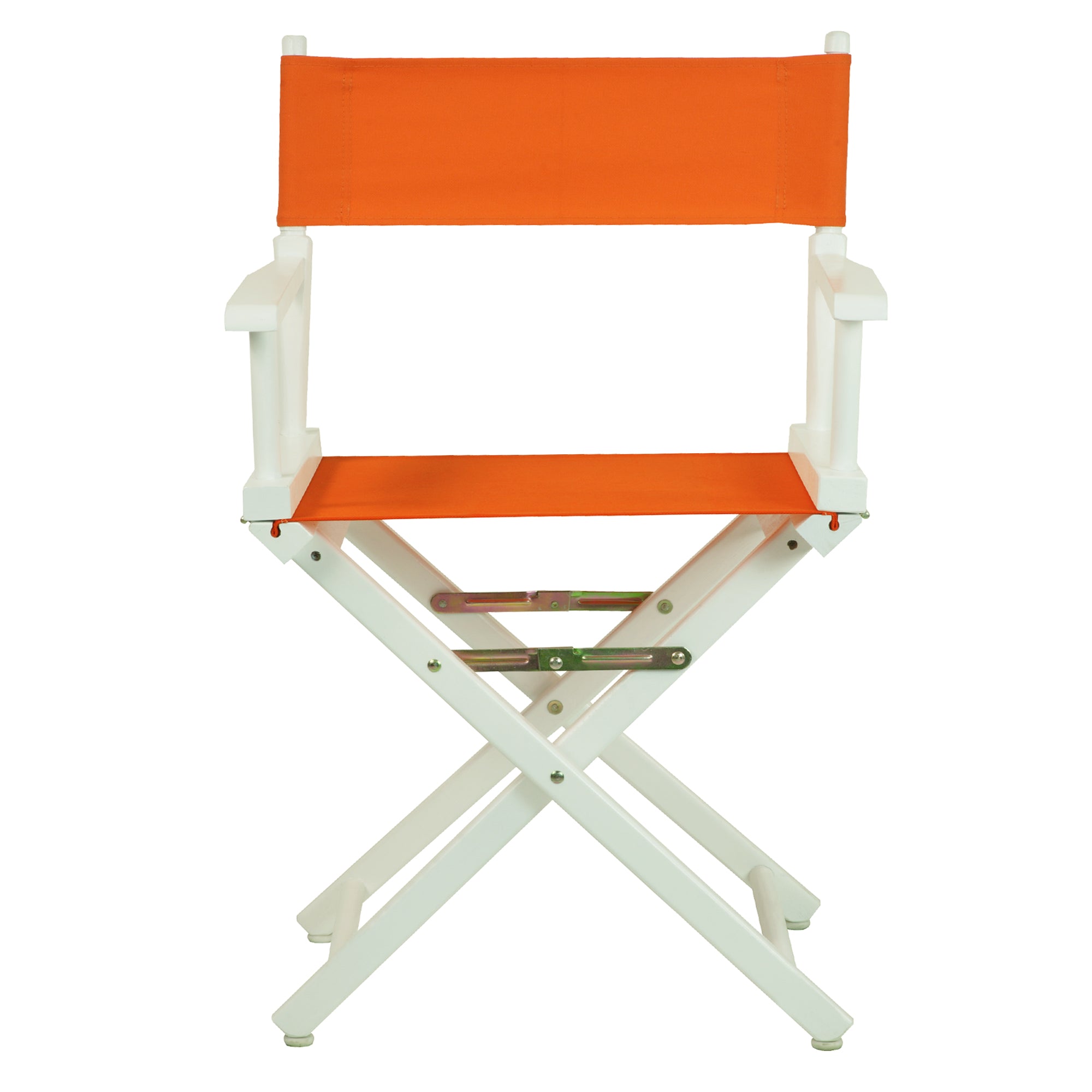 18' Director'S Chair White Frame-Tangerine Canvas