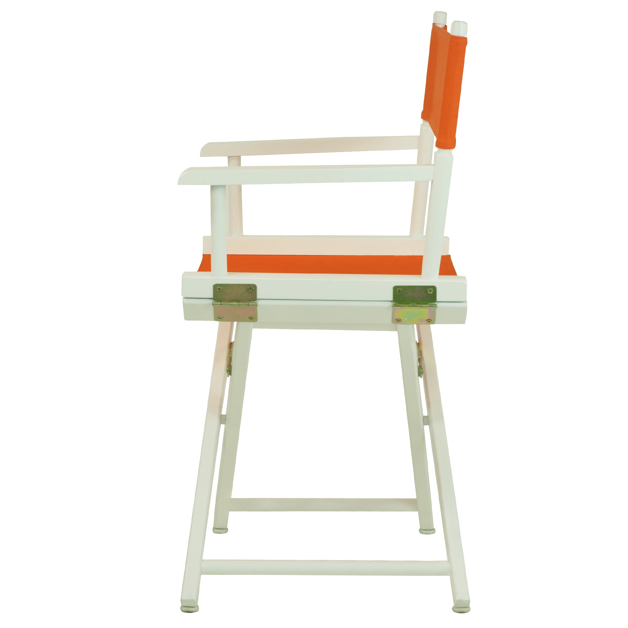 18' Director'S Chair White Frame-Tangerine Canvas