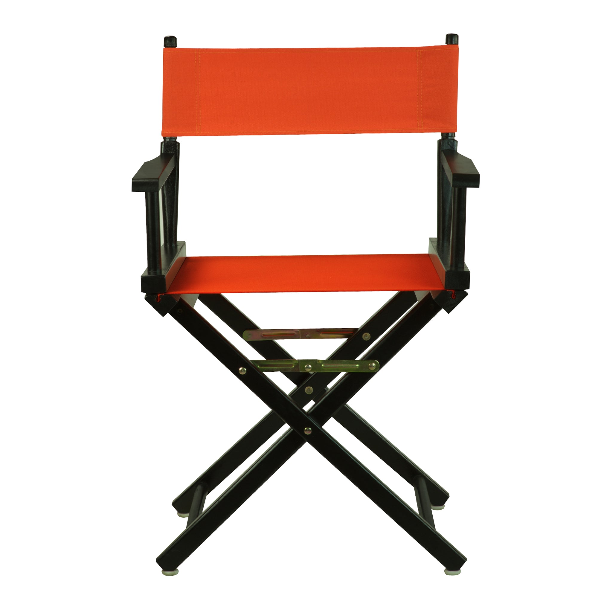18' Director'S Chair Black Frame-Orange Canvas