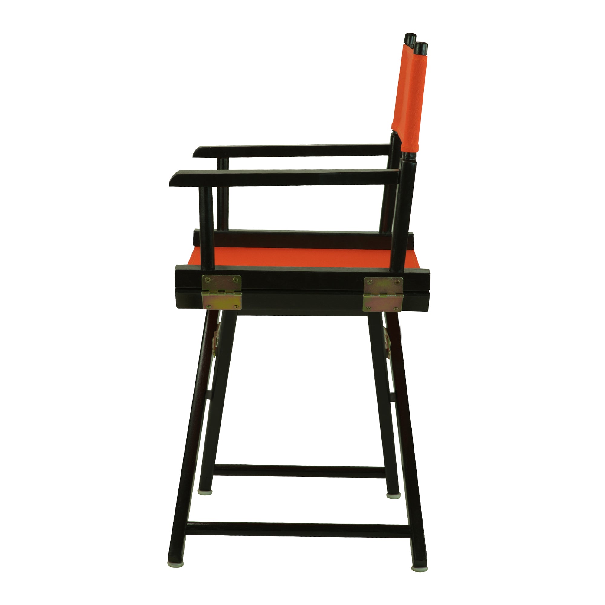 18' Director'S Chair Black Frame-Orange Canvas