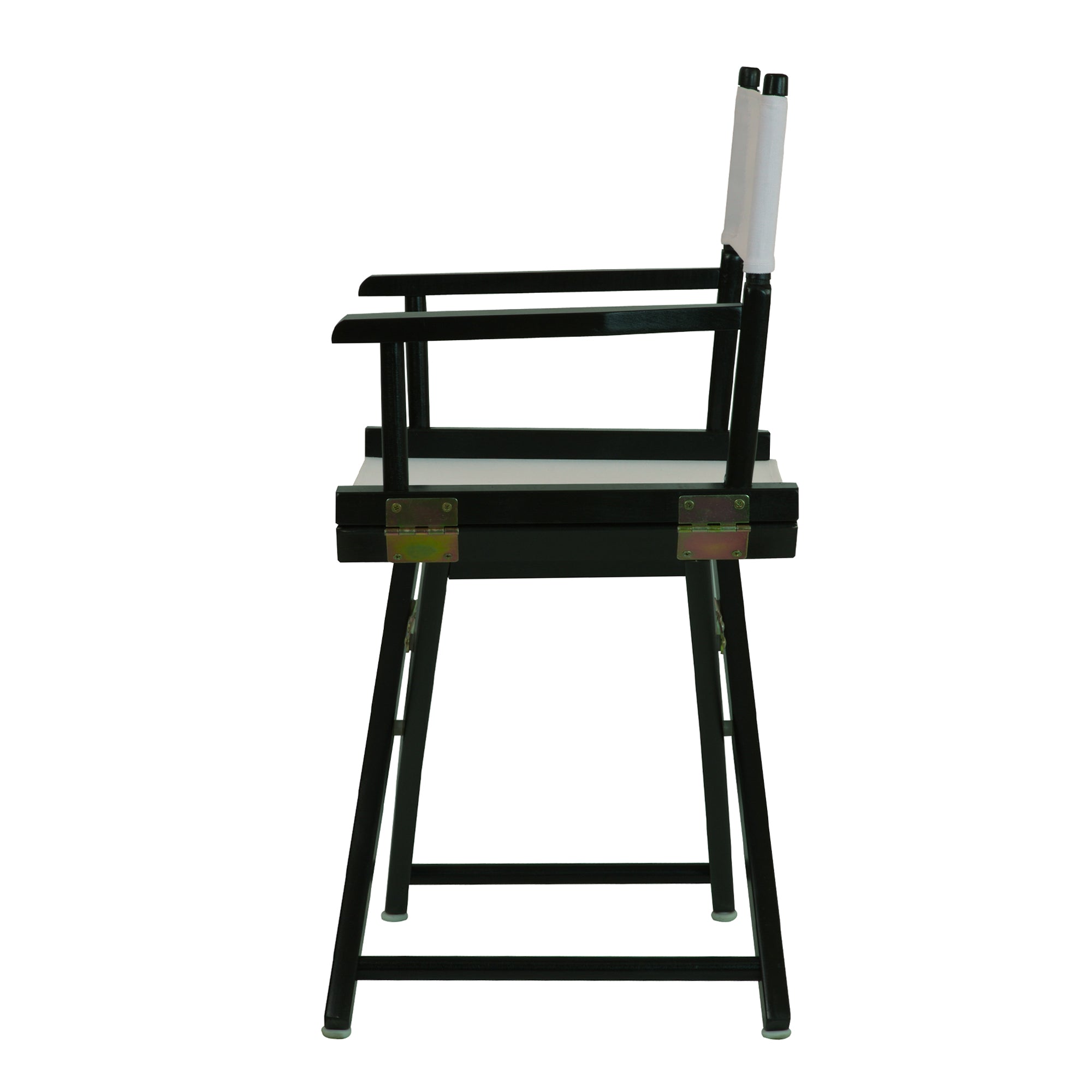 18' Director'S Chair Black Frame-White Canvas