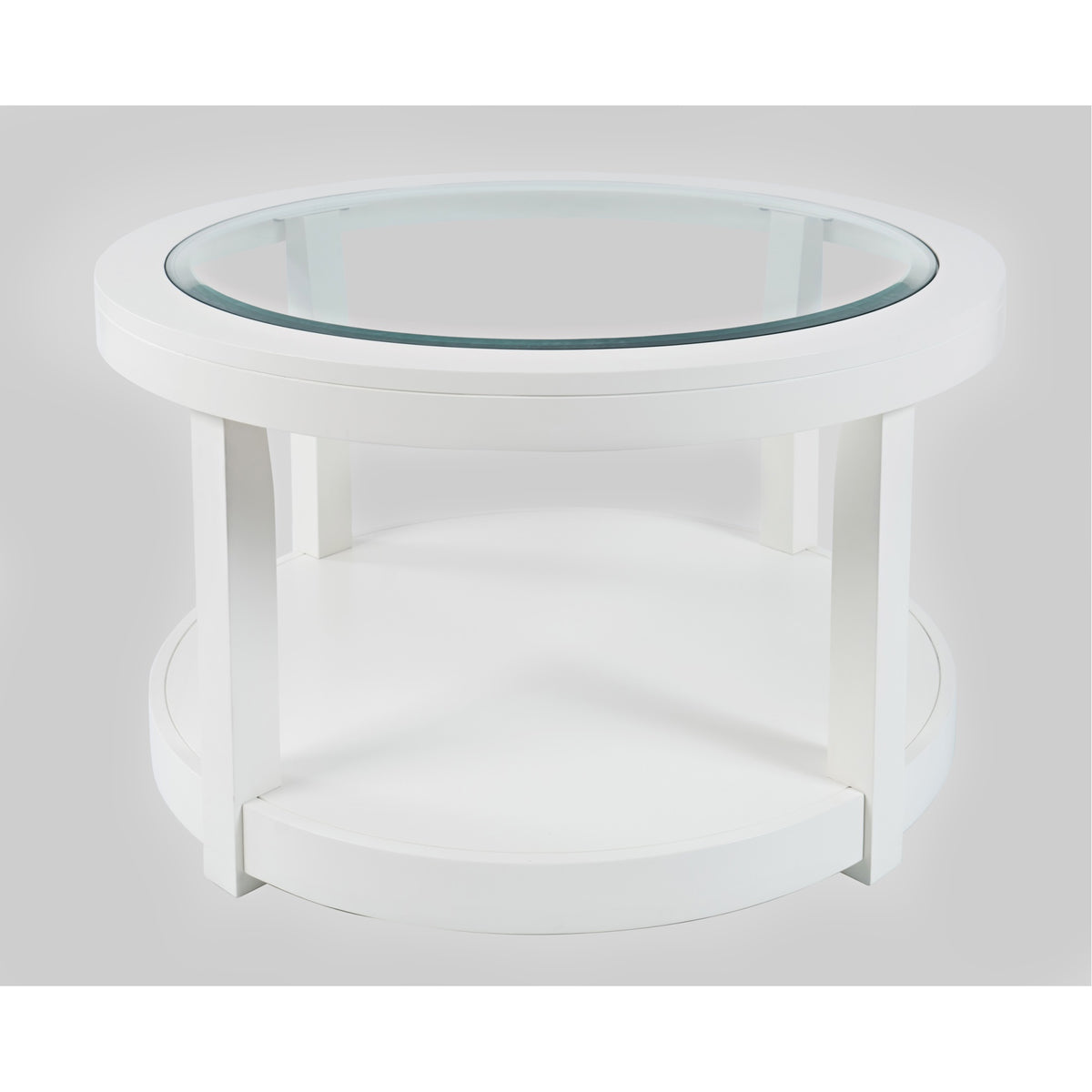 Urban Icon Contemporary Round Glass Inlay Coffee Table