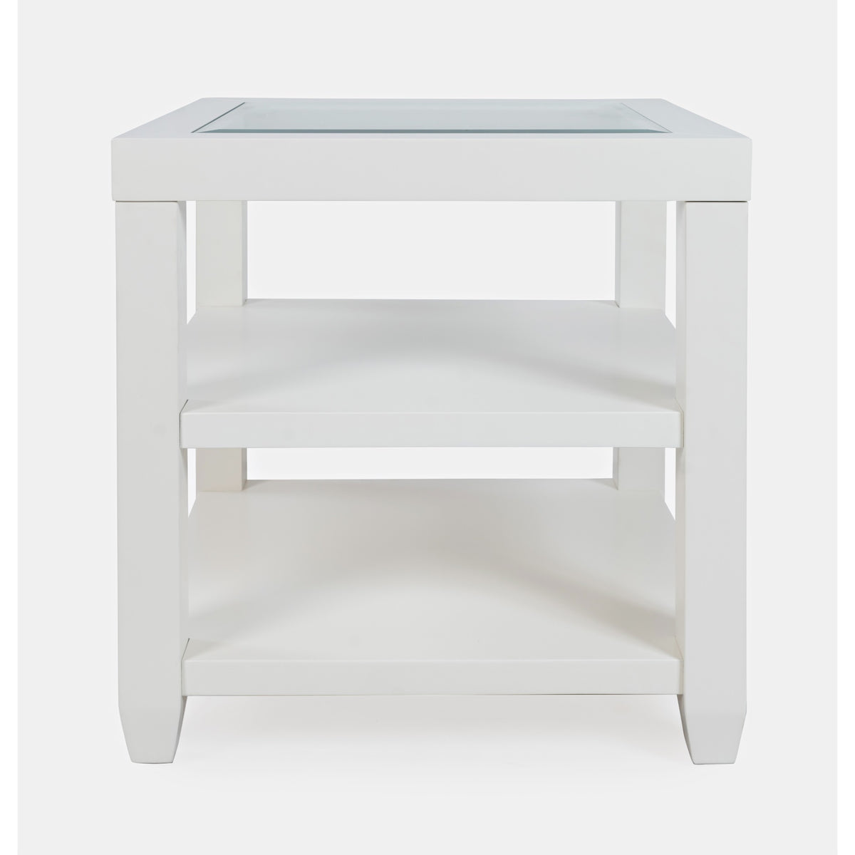 Urban Icon Contemporary Glass Inlay End Table With Storage