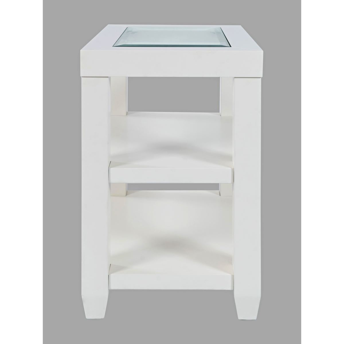 Urban Icon Contemporary Glass Inlay Chair Side End Table With Storage