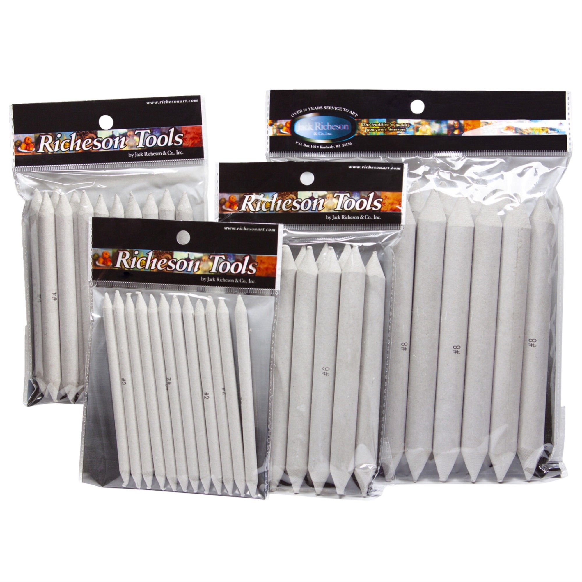 Jack Richeson Double-Pointed End Blending Stumps, Set of 48