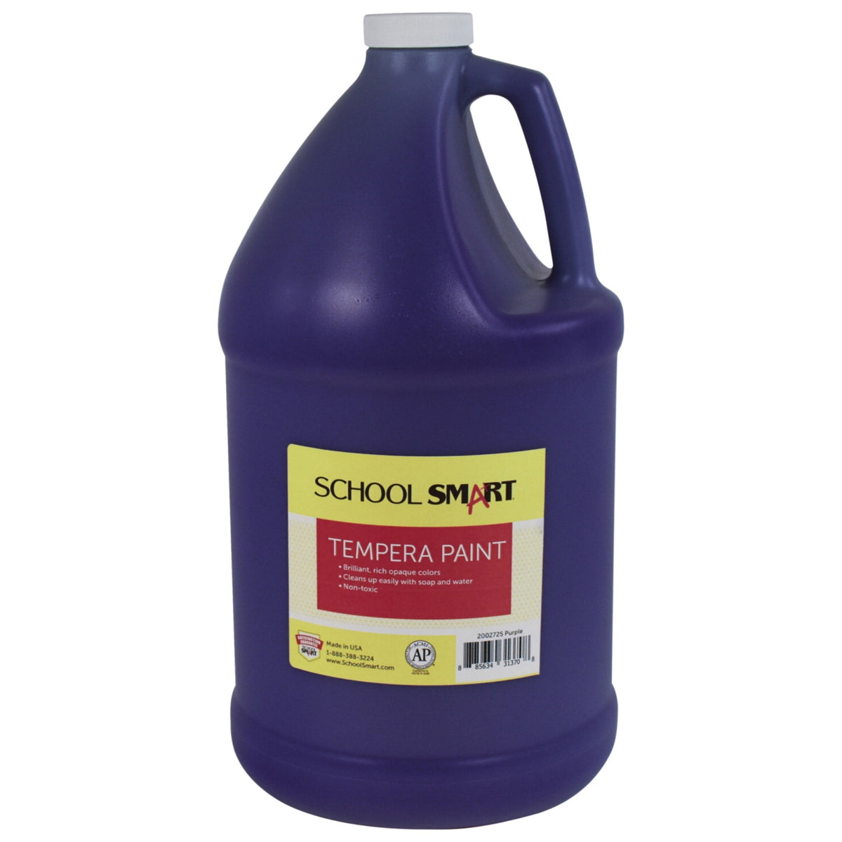School Smart Tempera Paint, Gallon, Purple