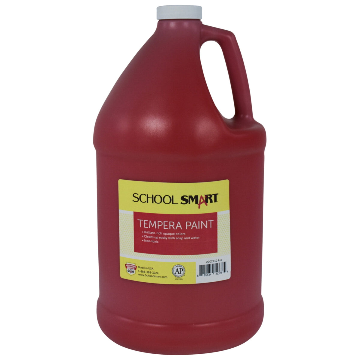School Smart Tempera Paint, Gallon, Red