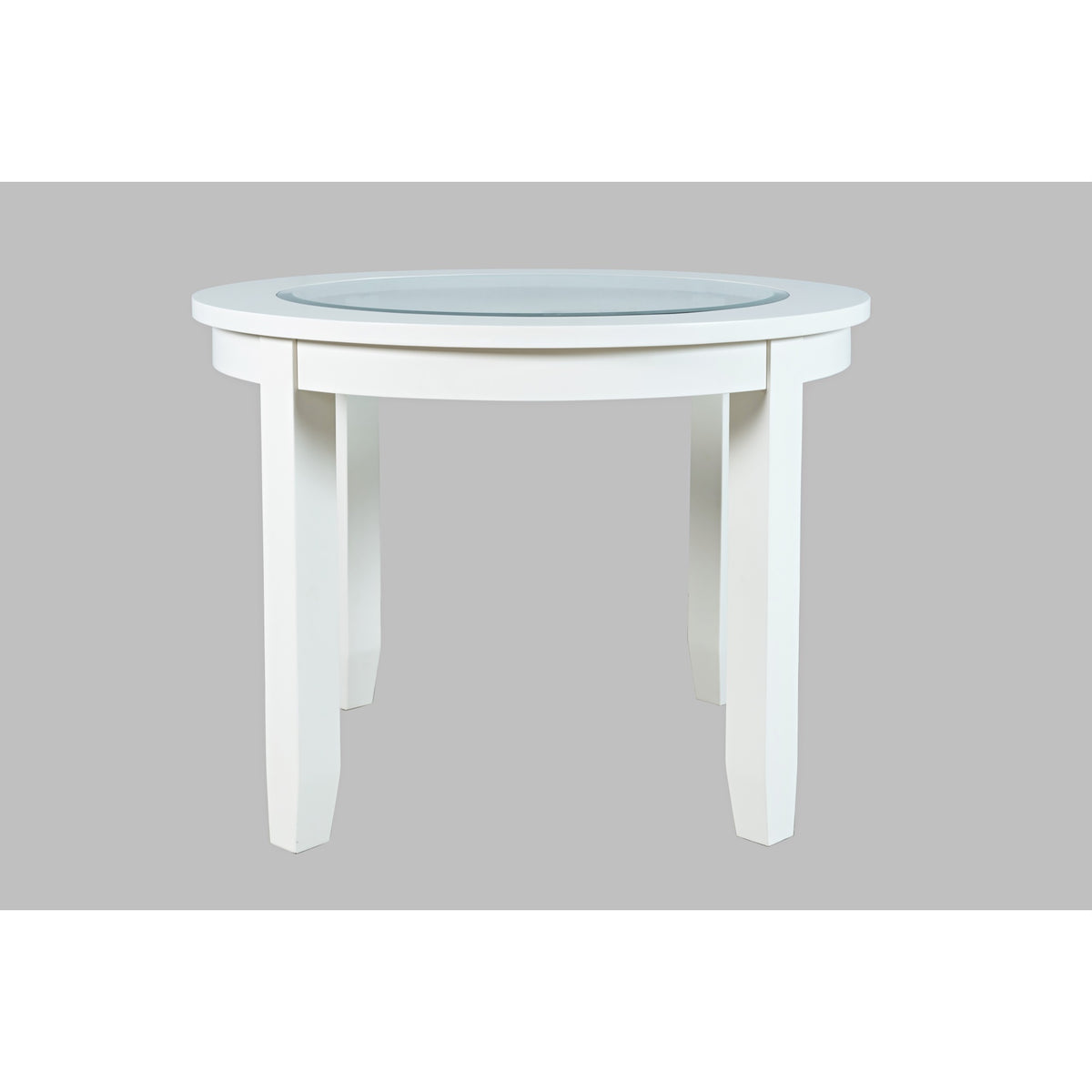 Urban Icon Contemporary 42' Round Glass Inlay Dining Table