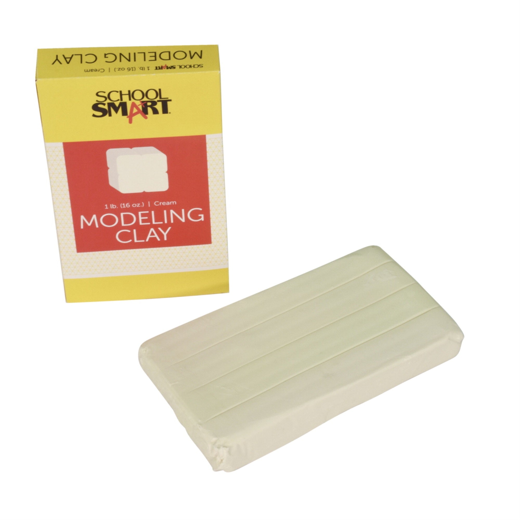 School Smart Modeling Clay, 1 Pound, Cream