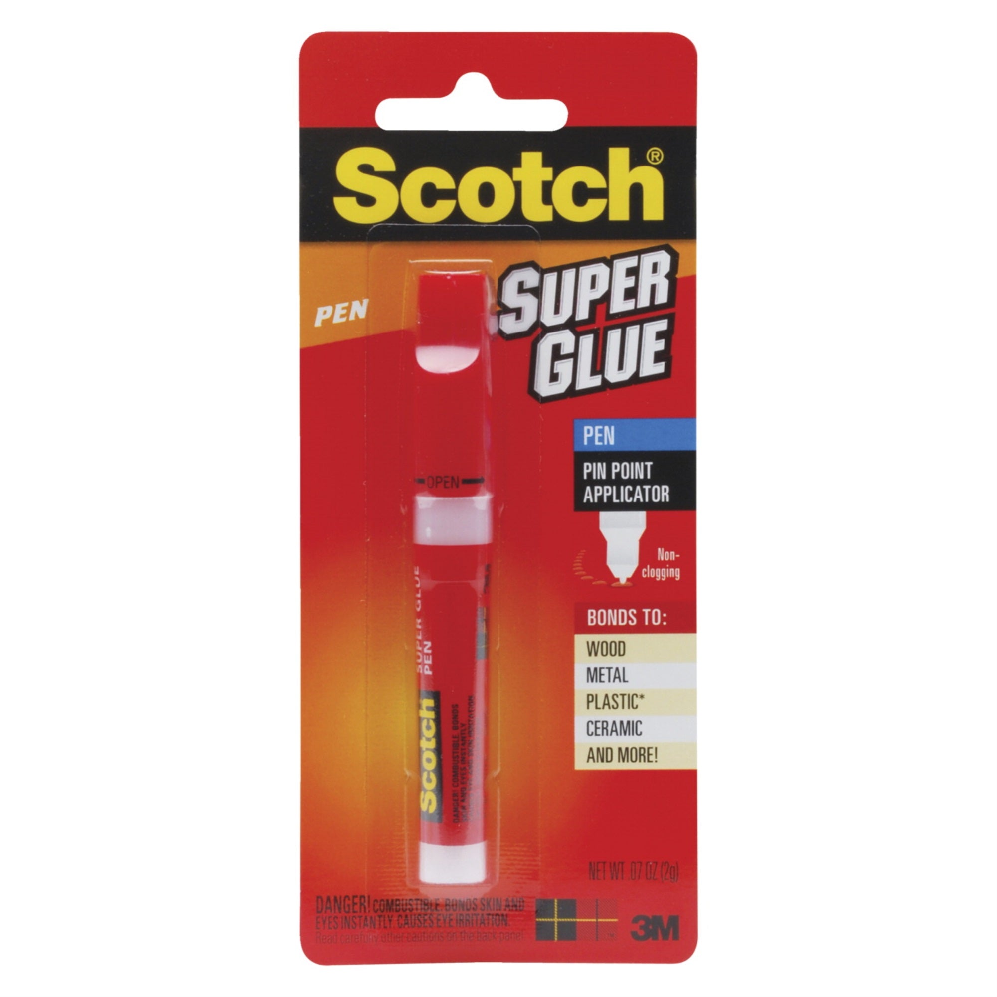 Scotch Super Glue Pen, 0.07 Ounce, Each