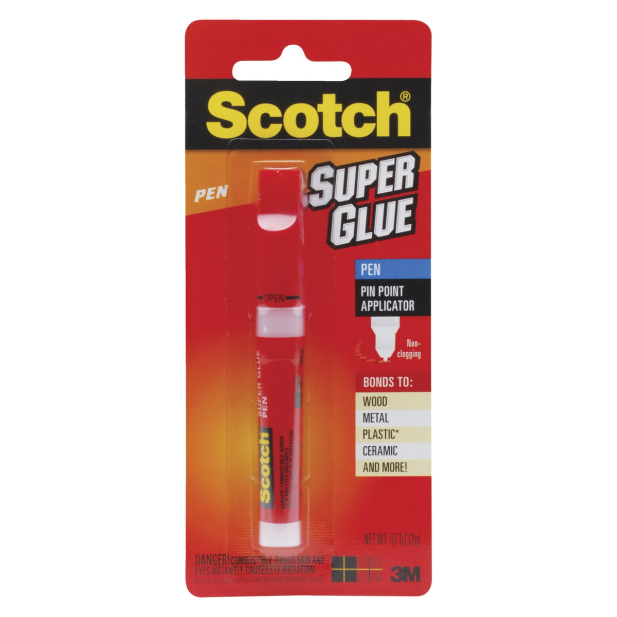 Scotch Super Glue Pen, 0.07 Ounce, Each