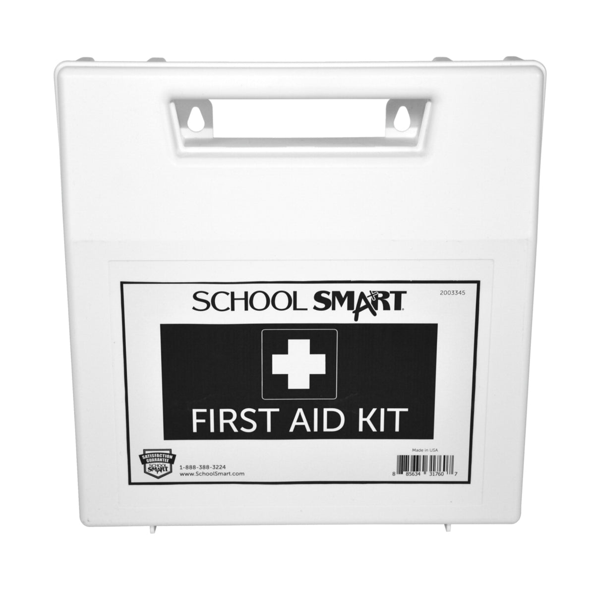 School Smart First Aid Kit, 50 Person, Plastic