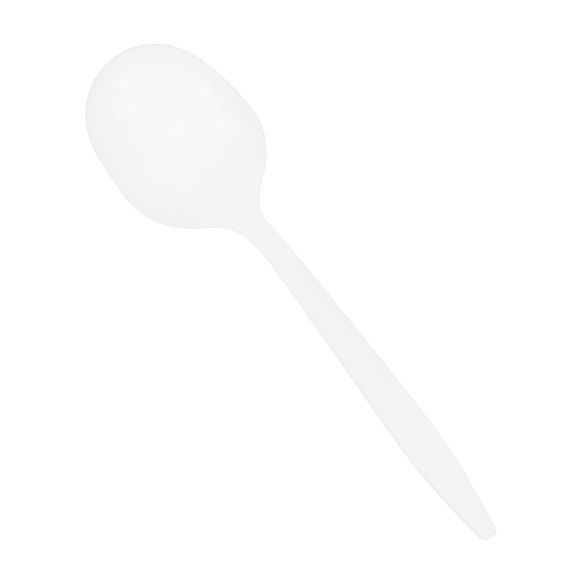 Crystalware Soup Spoon, Medium Weight , White, Plastic, Case Of 1000