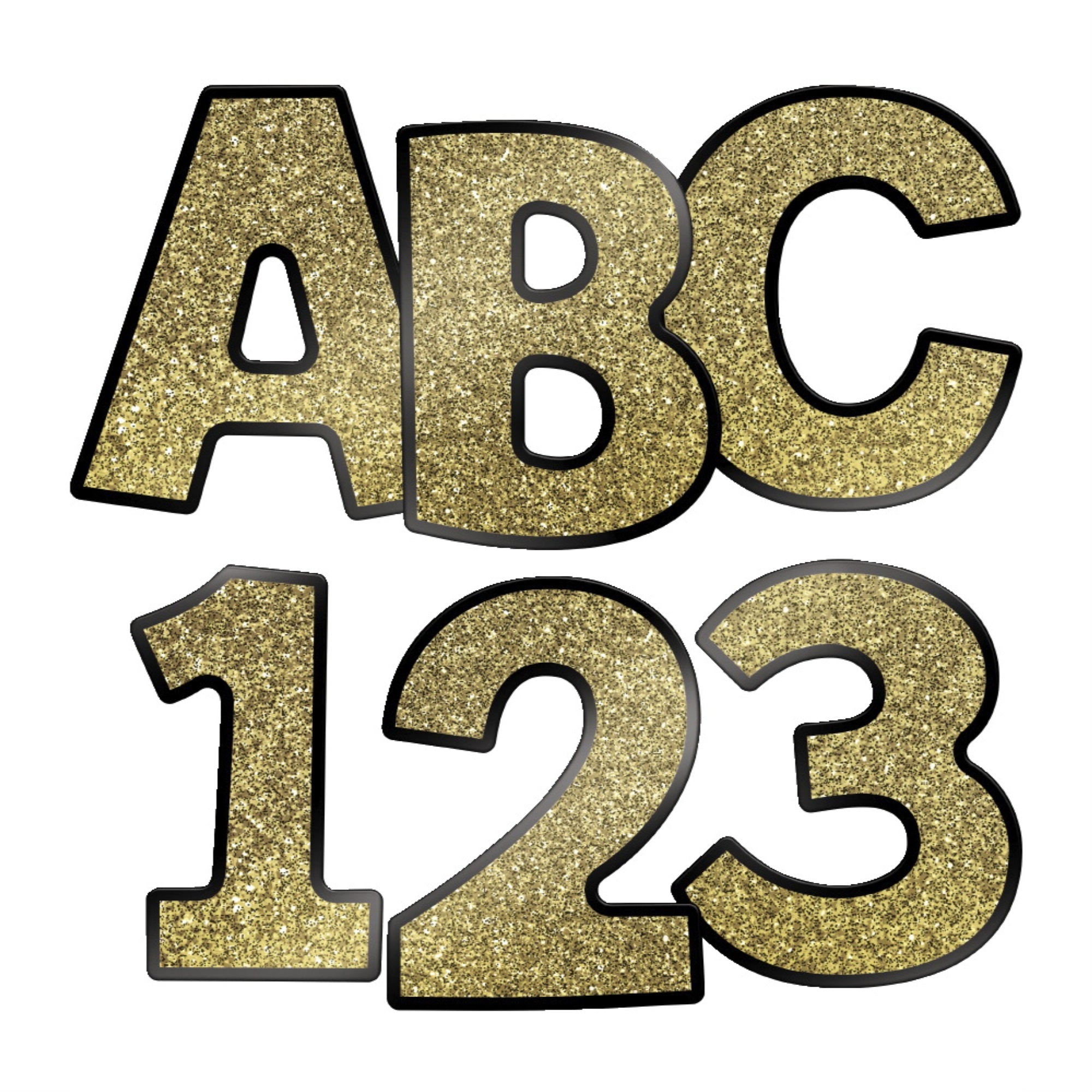 Carson Dellosa Ez Letters, Gold Glitter, Set Of 219
