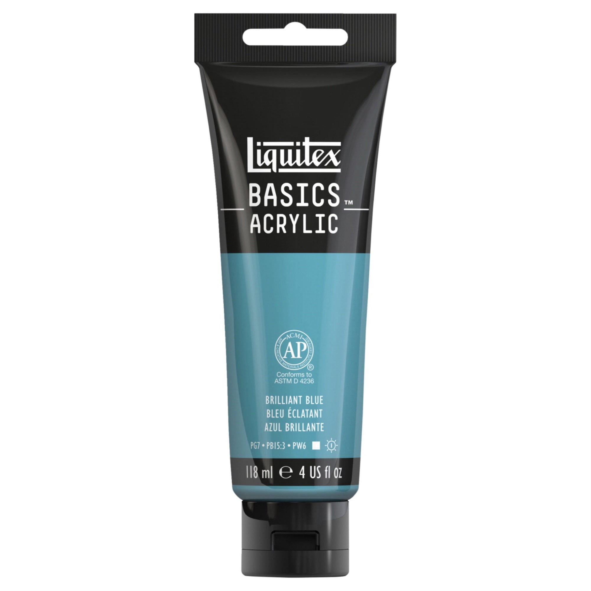 Liquitex Basics Acrylic Paint, 4 Ounces, Brilliant Blue