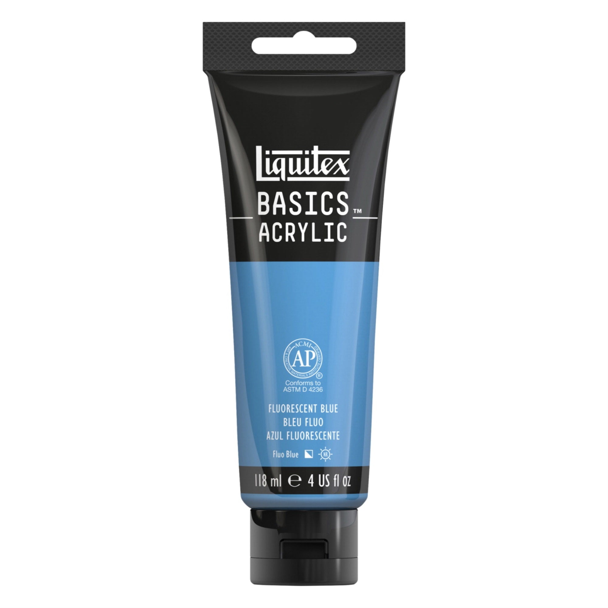 Liquitex Basics Acrylic Paint, 4 Ounces, Fluorescent Blue