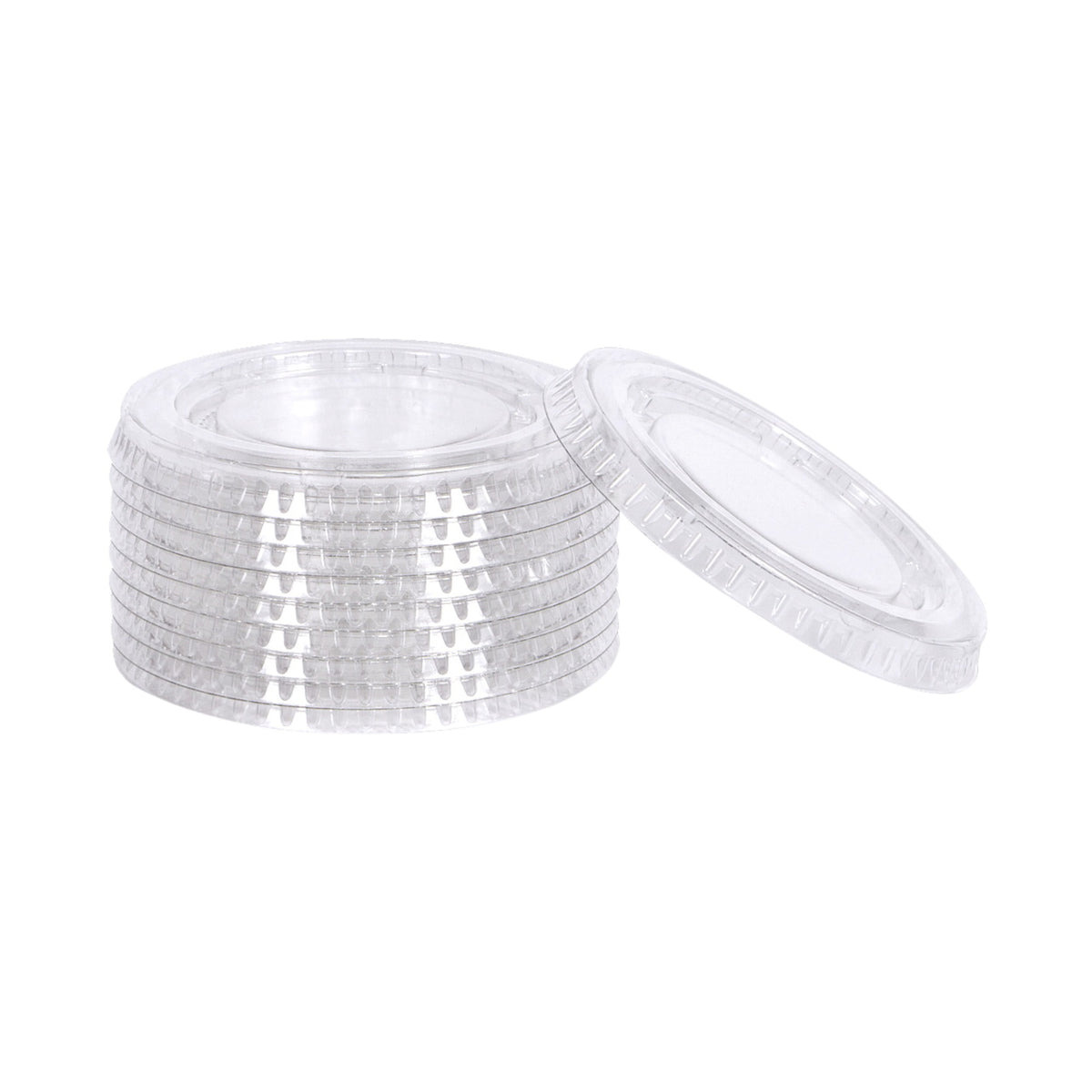Crystalware Portion Cup Lids, 1 Oz, Clear, Pack Of 100