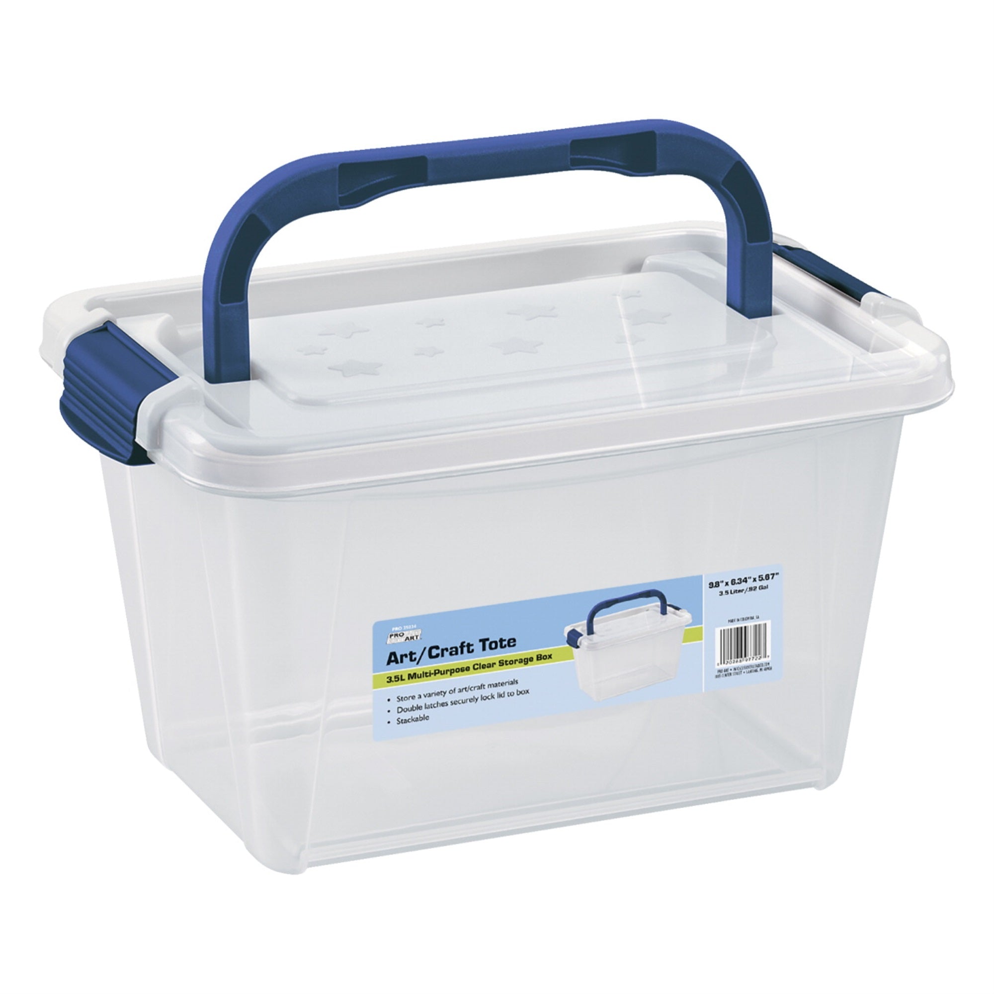 Pro Art Storage Box With Lid, 3-1/2 Liters, Clear