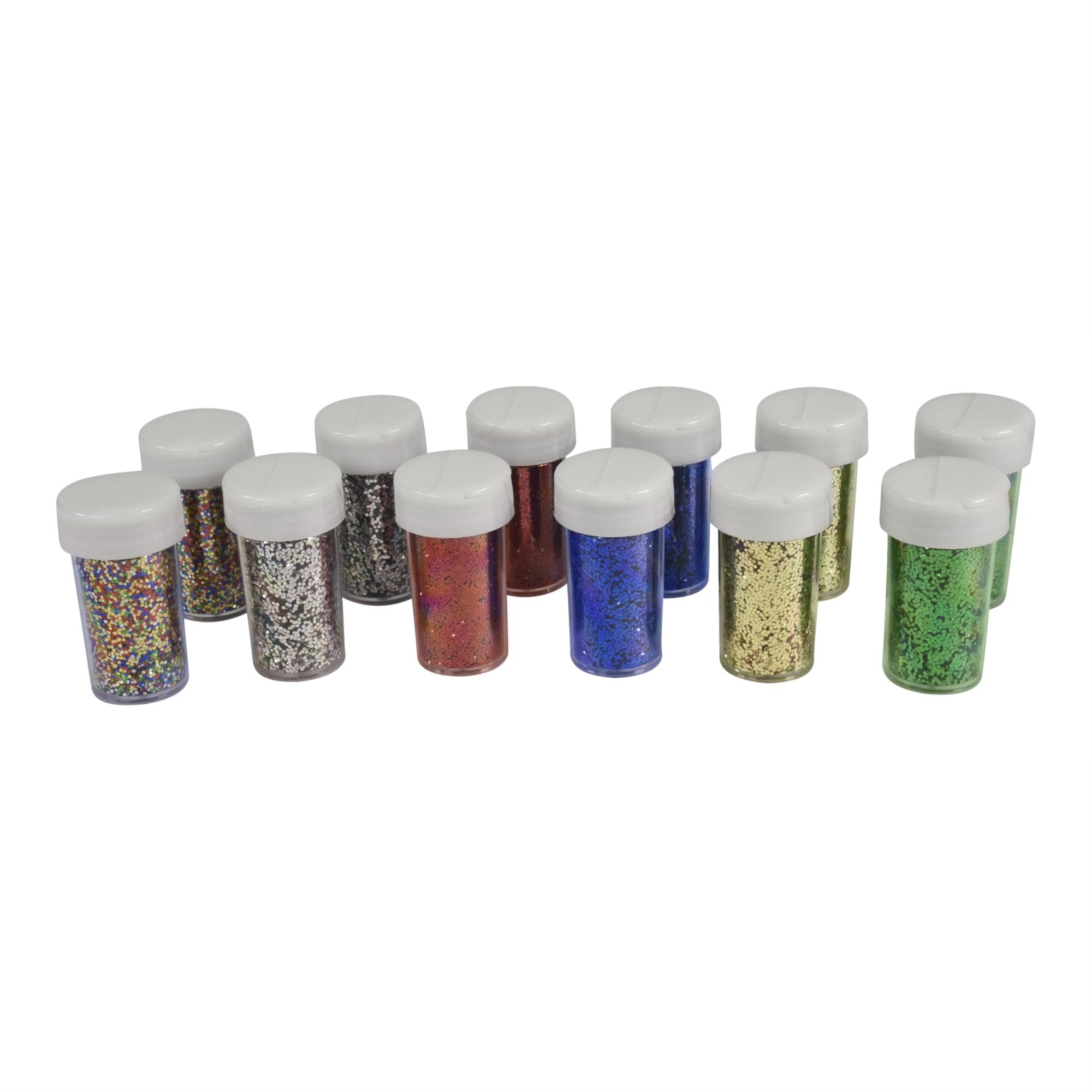 School Smart Craft Glitter, 3/4 Ounces, Assorted Colors, Set Of 12