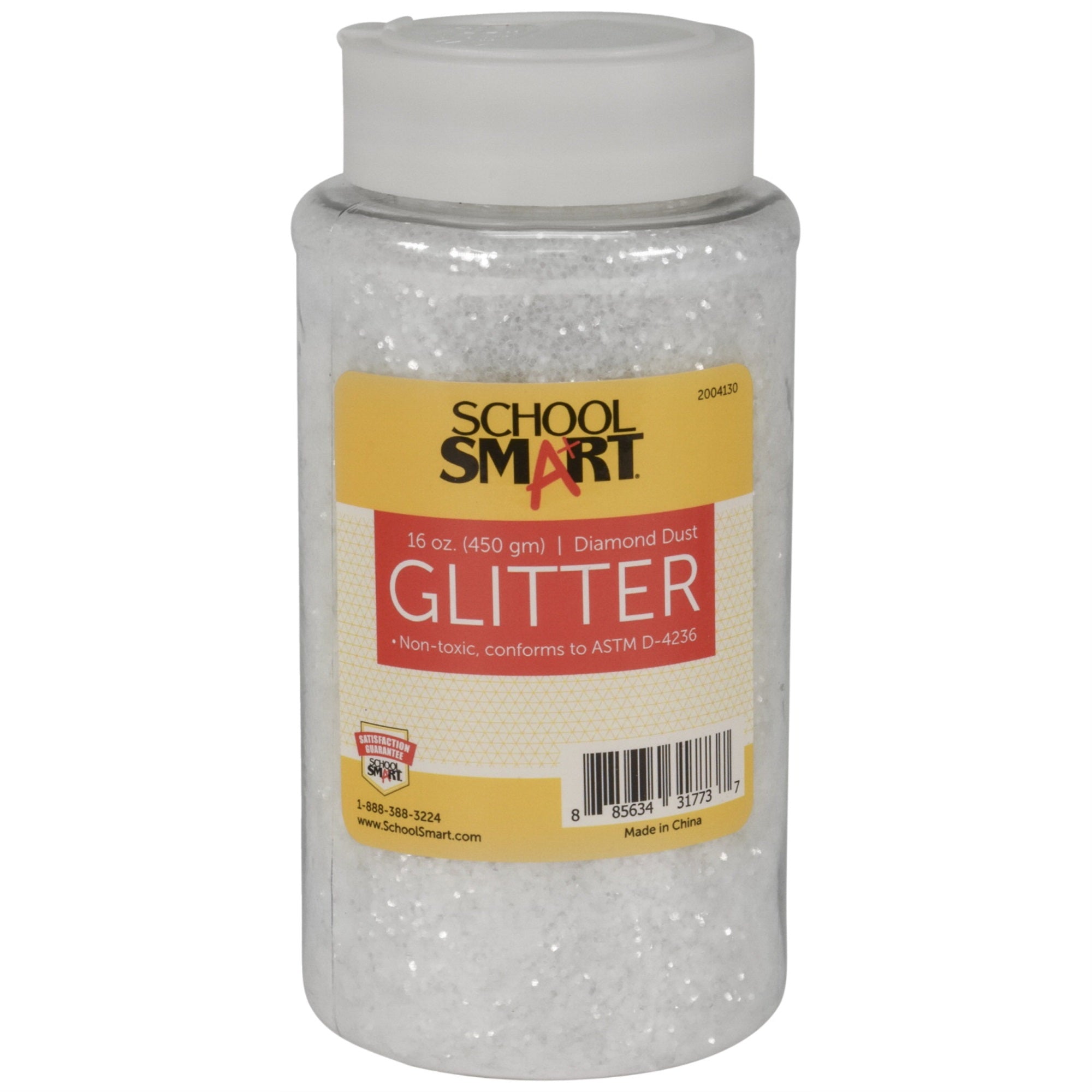 School Smart Craft Glitter, 1 Pound Jar, Diamond