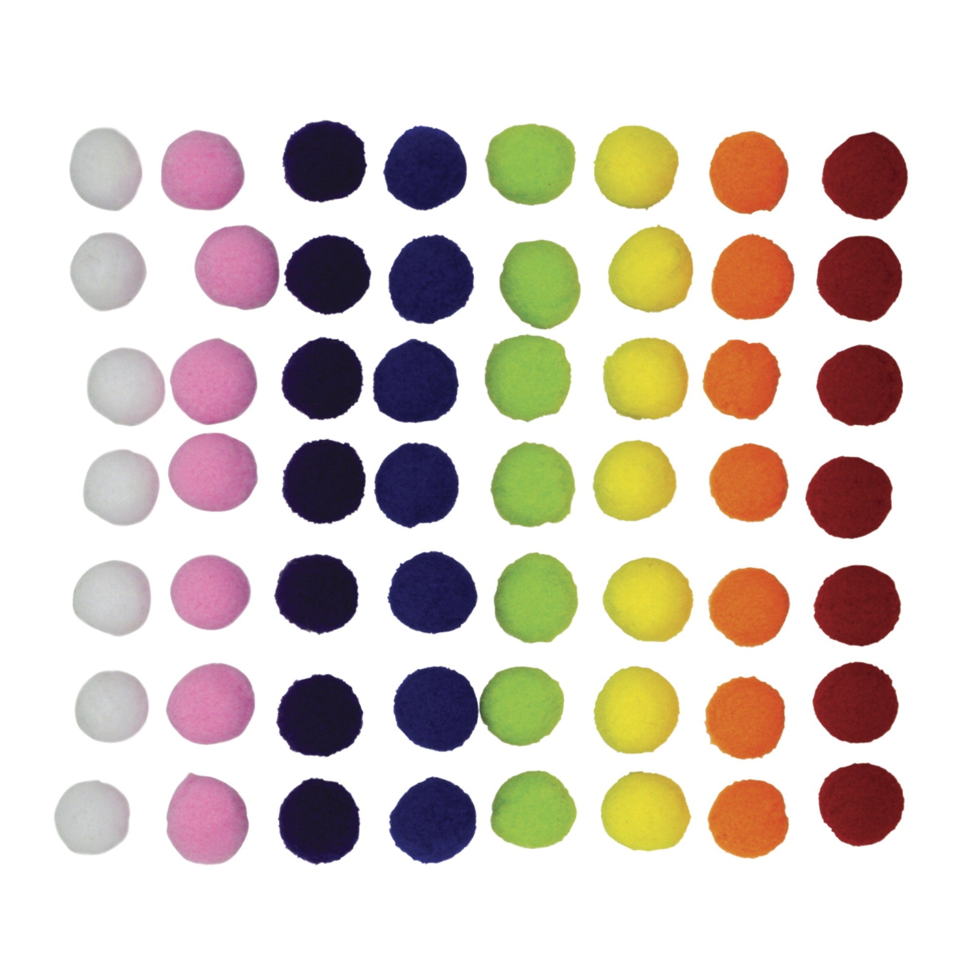 Creativity Street Self-Adhesive Poms, Assorted Colors, Set Of 240