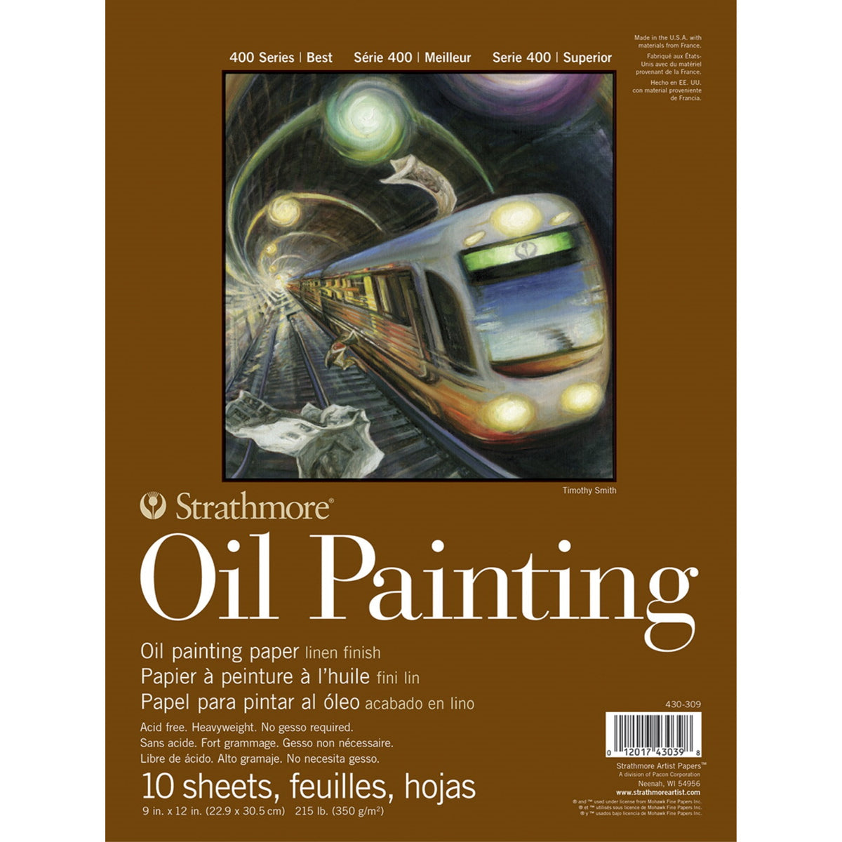 Strathmore 400 Series Oil Painting Pad, 9 X 12 Inches, 215 Lb, 10 Sheets