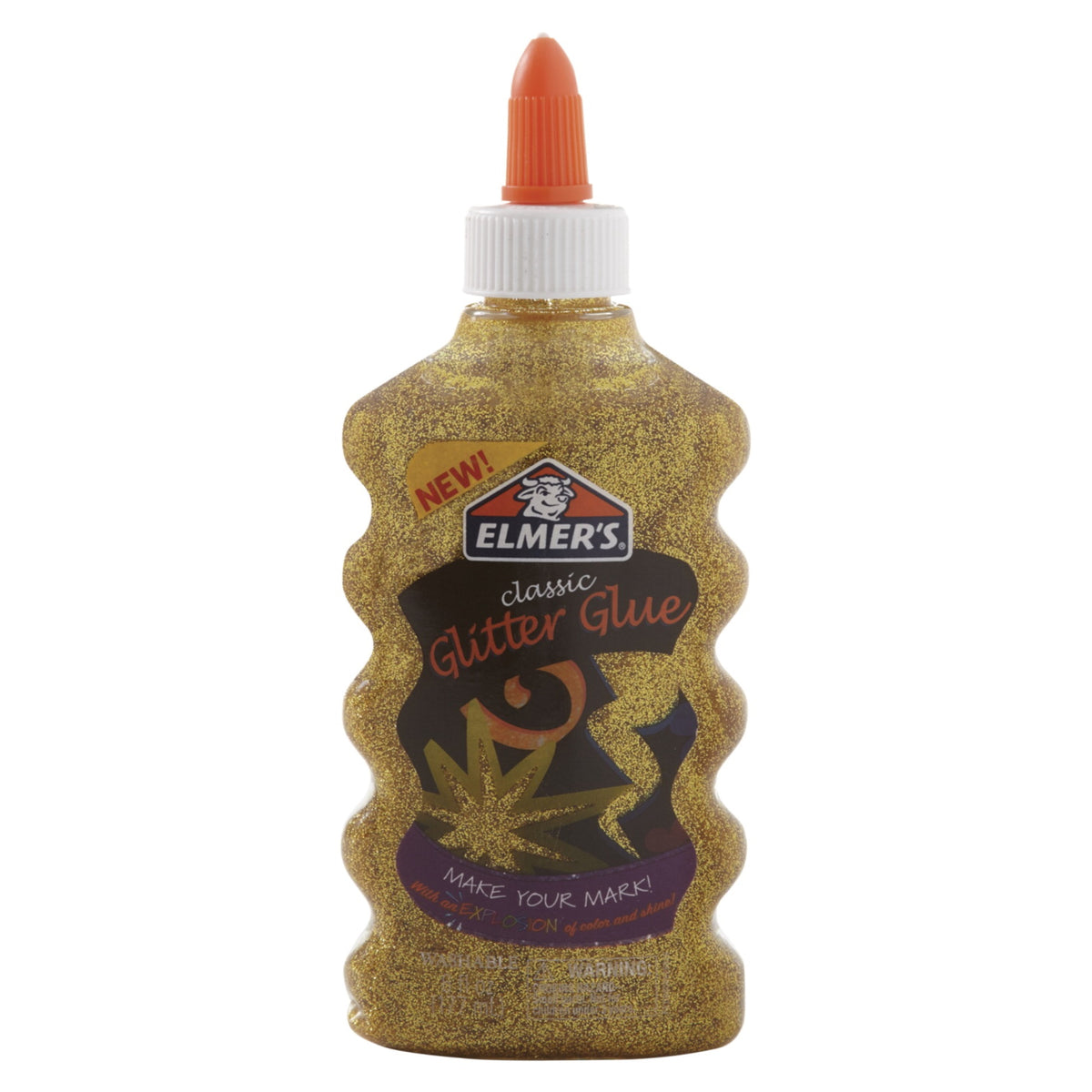 Elmer'S Washable Glitter Glue, 6 Ounces, Gold