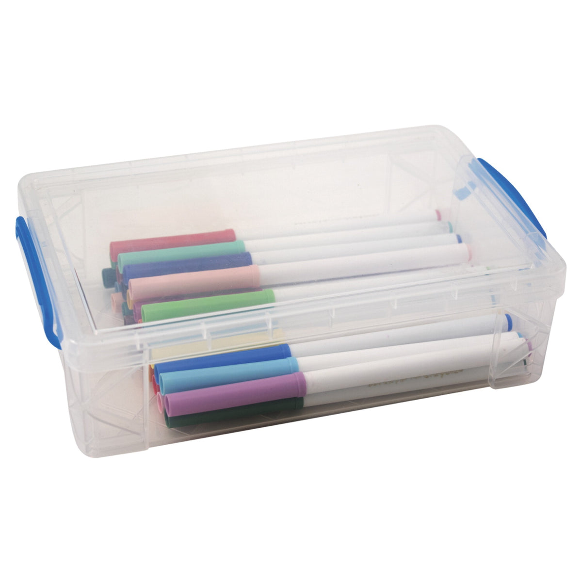 Advantus Super Stacker Pencil Box, Large, Clear