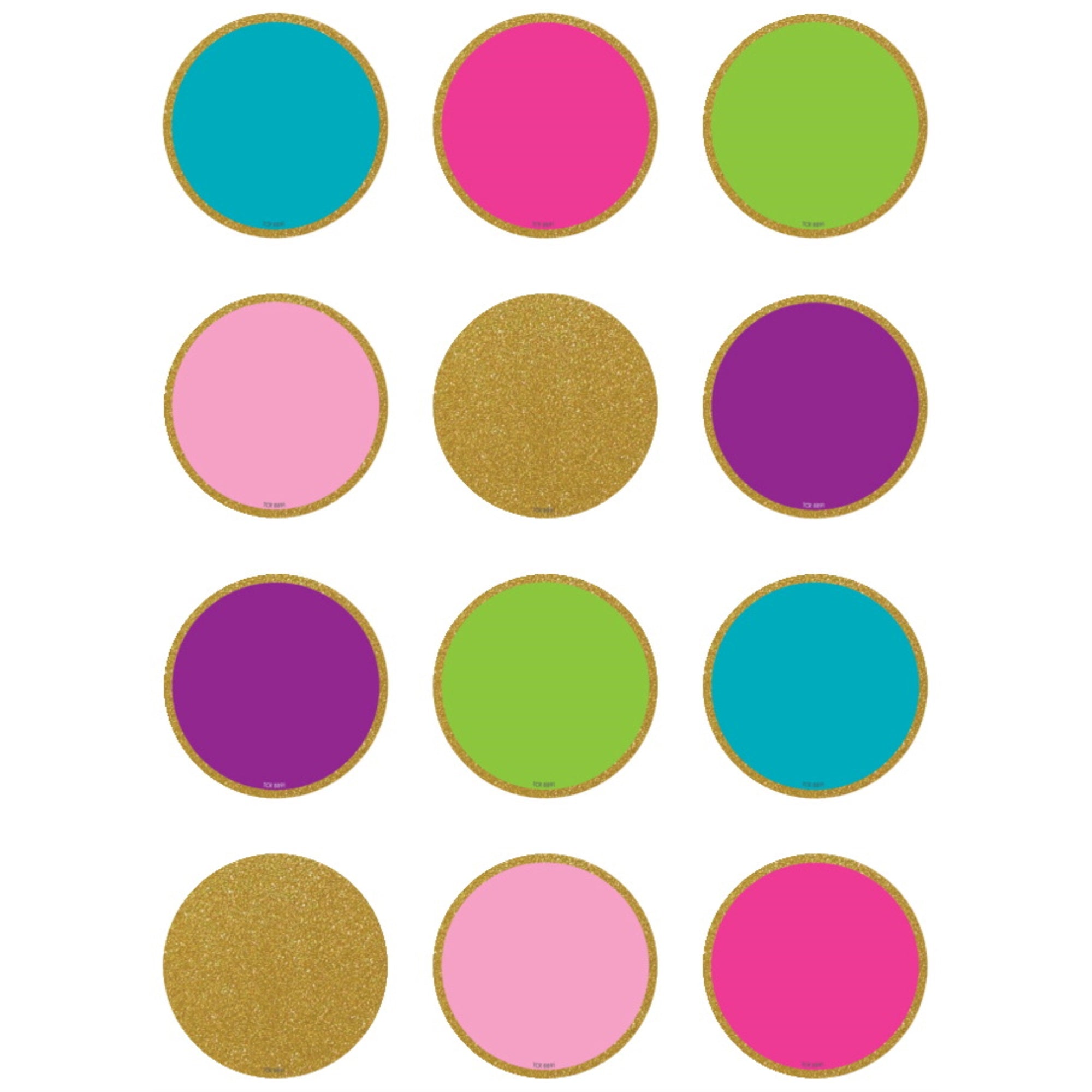 Teacher Created Resources Confetti Circles Mini Accents, 2-5/8 Inches, Pack Of 36