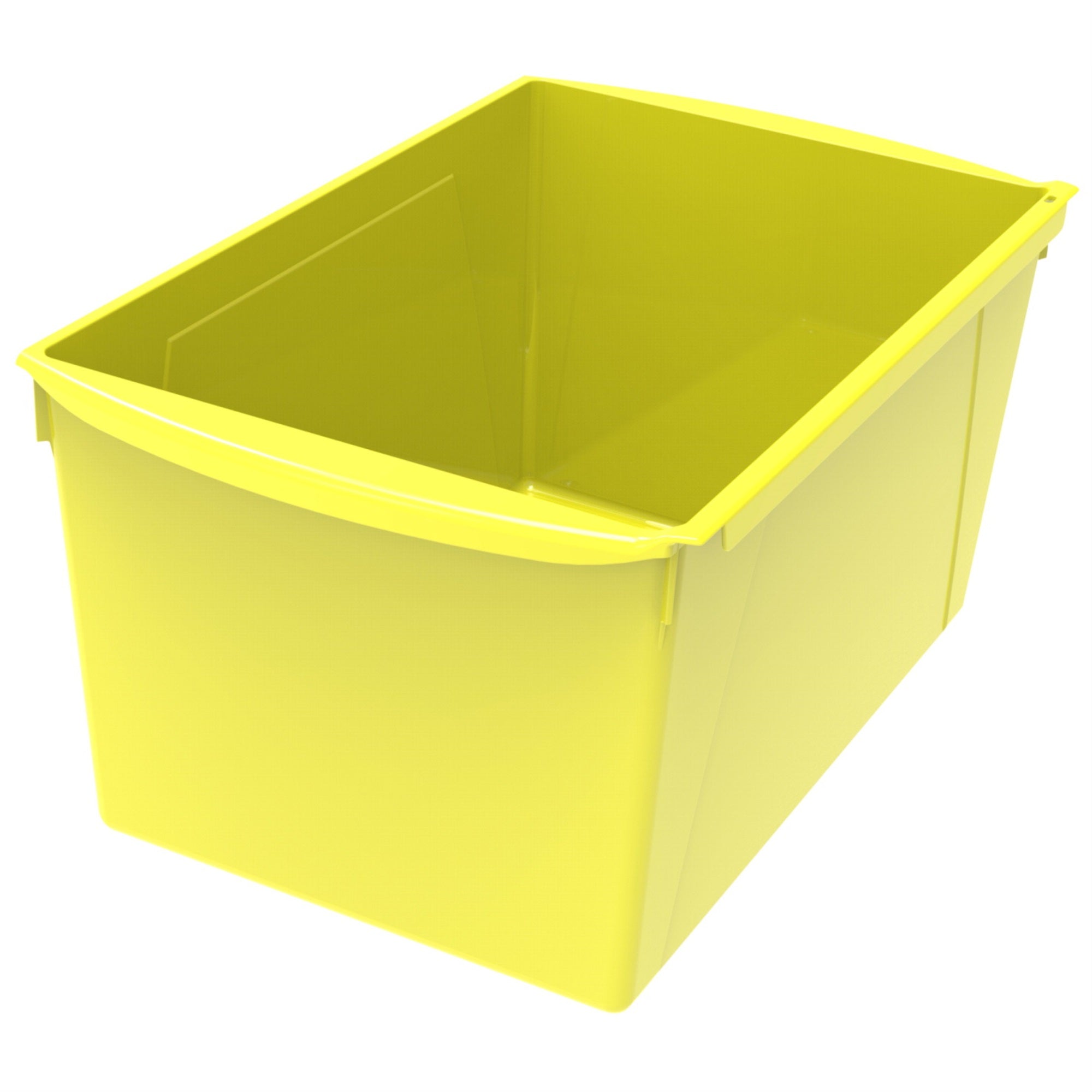 Storex Interlocking Book Bins, Double Wide, 14-1/2 X 9-1/5 X 7 Inches, Yellow