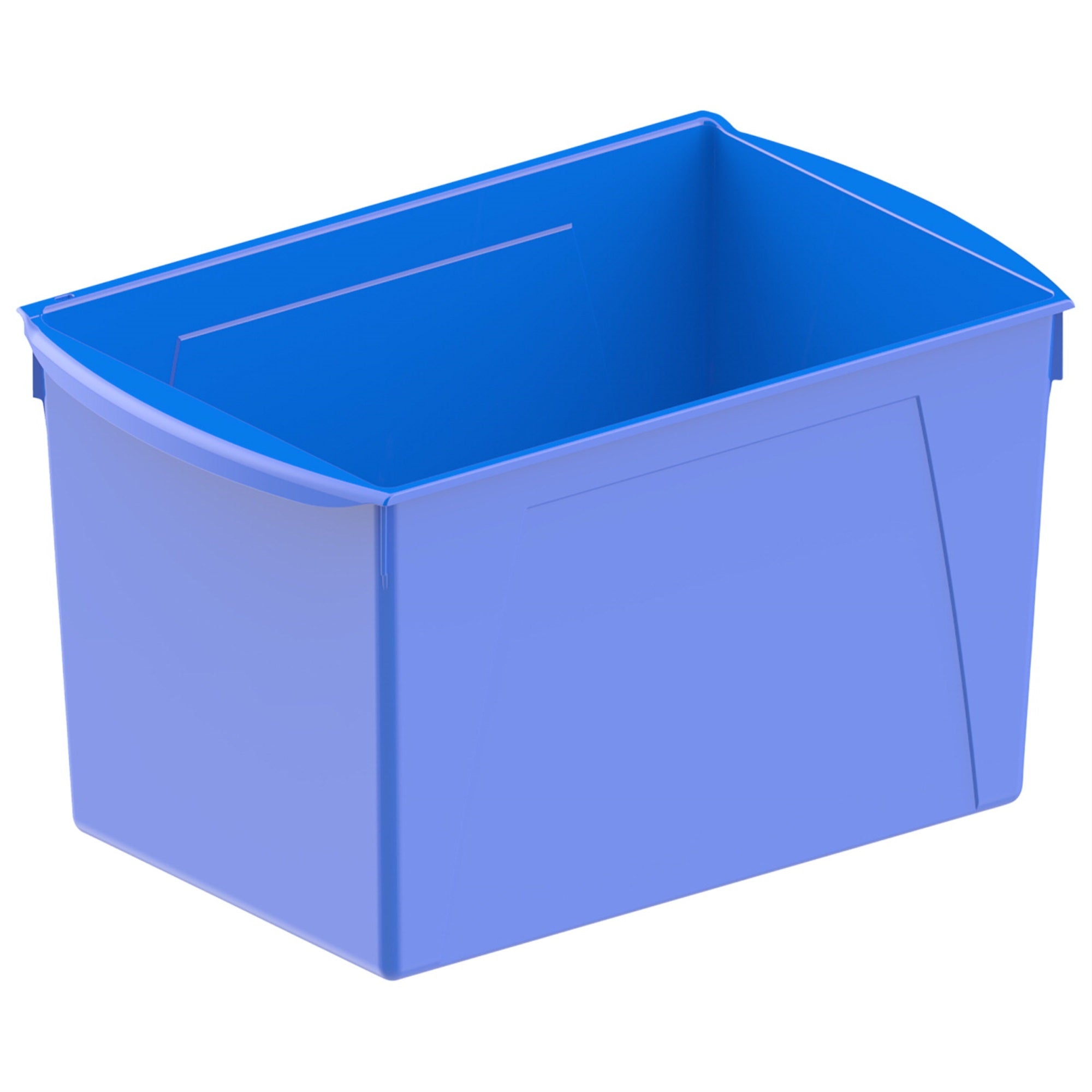 Storex Interlocking Book Bins, Double Wide, 14-1/2 X 9-1/5 X 7 Inches, Blue