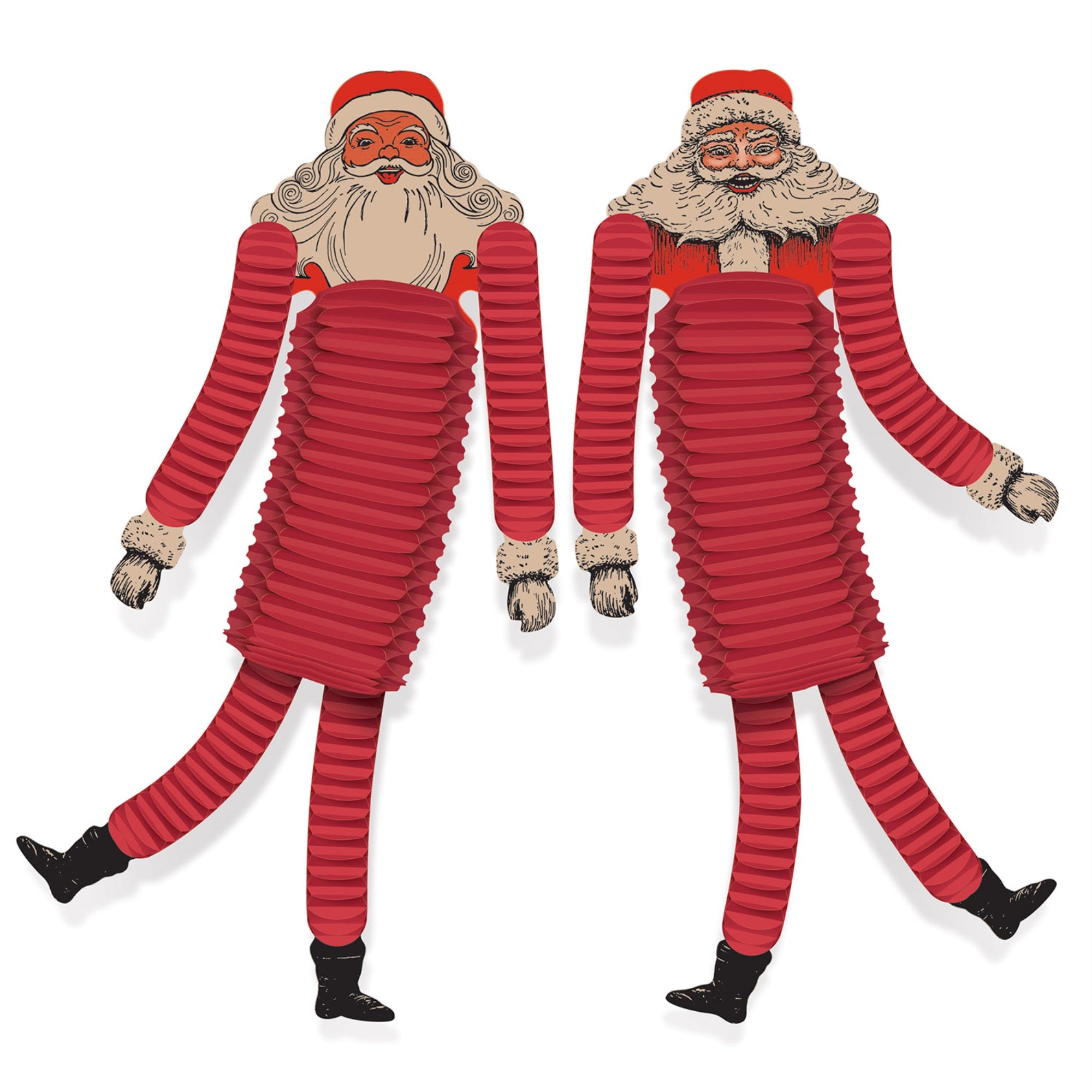 Vintage Christmas Santa Tissue Dancers, (Pack Of 12)